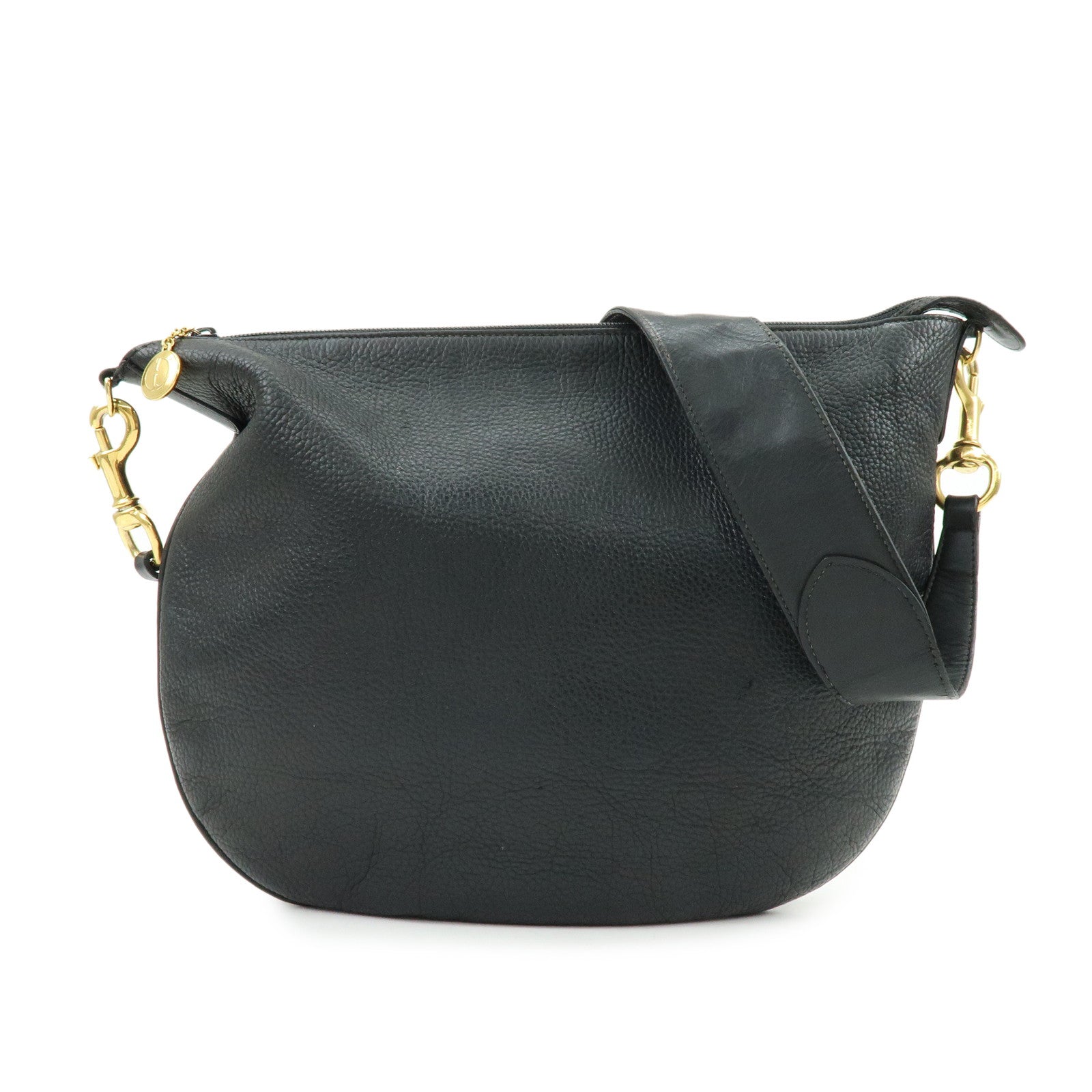 GUCCI Leather Shoulder Bag Crossbody Bag Black 001・115・1206