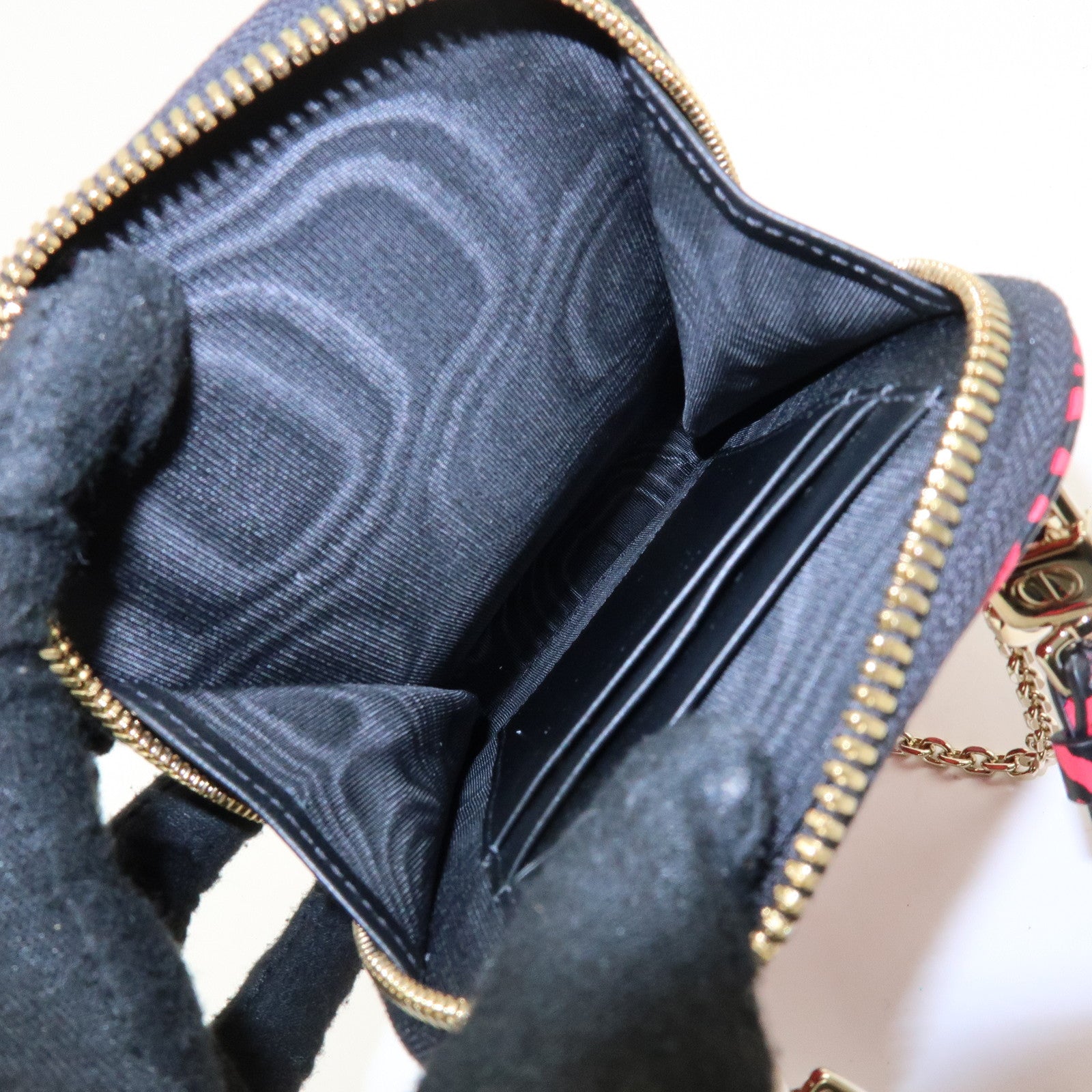 Christian Dior Lady Dior Call’in Dior Leather Phone Holder Pink