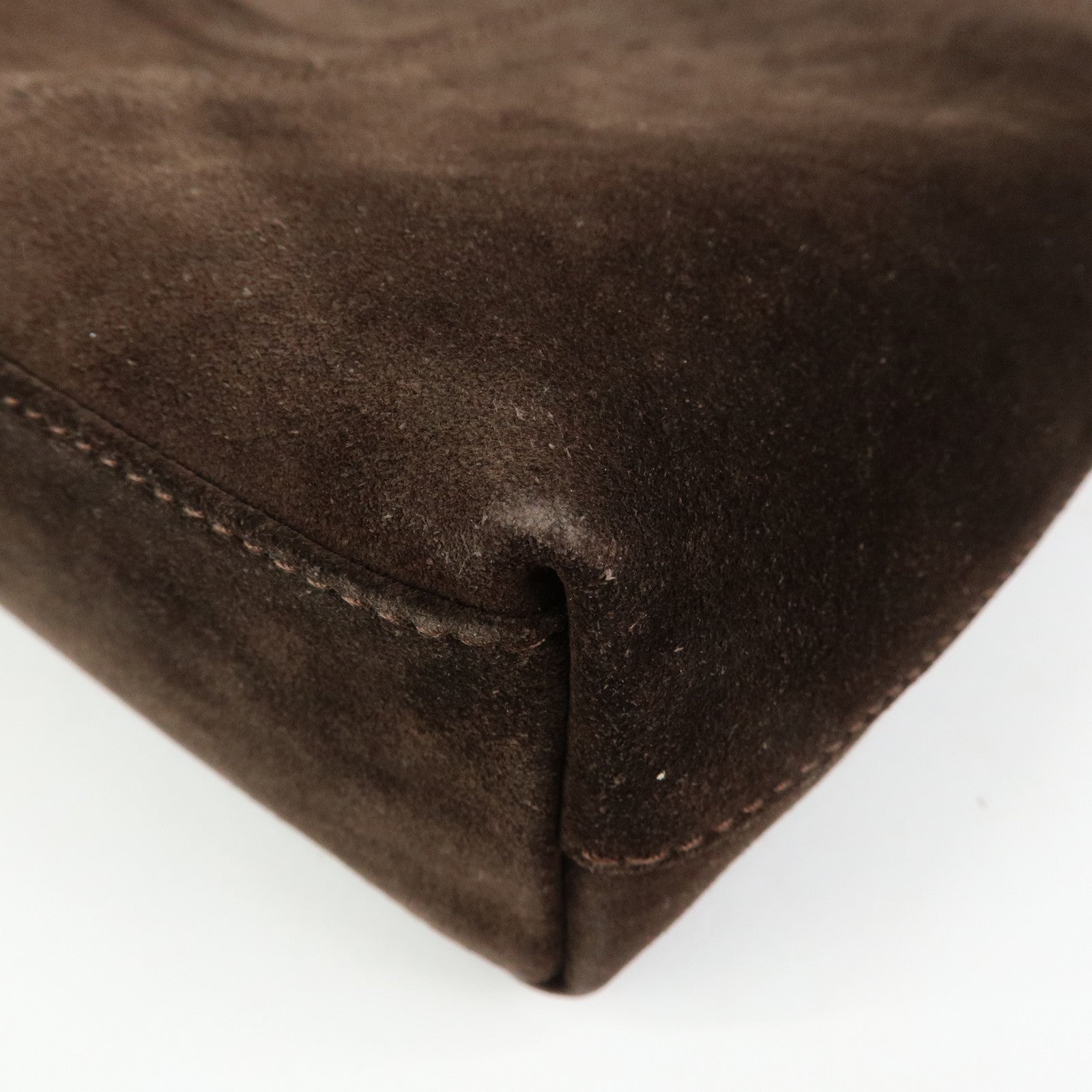 GUCCI Sylvie Suede 2Way Bag Shoulder Hand Bag Brown 000-2113-0553