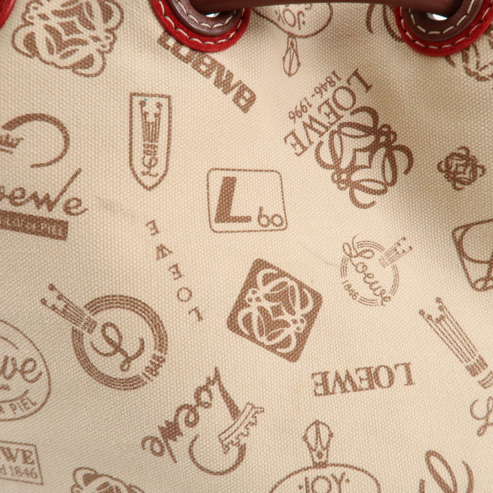 LOEWE Anagram Canvas Suede Leather Tote Bag 160th Anniversary