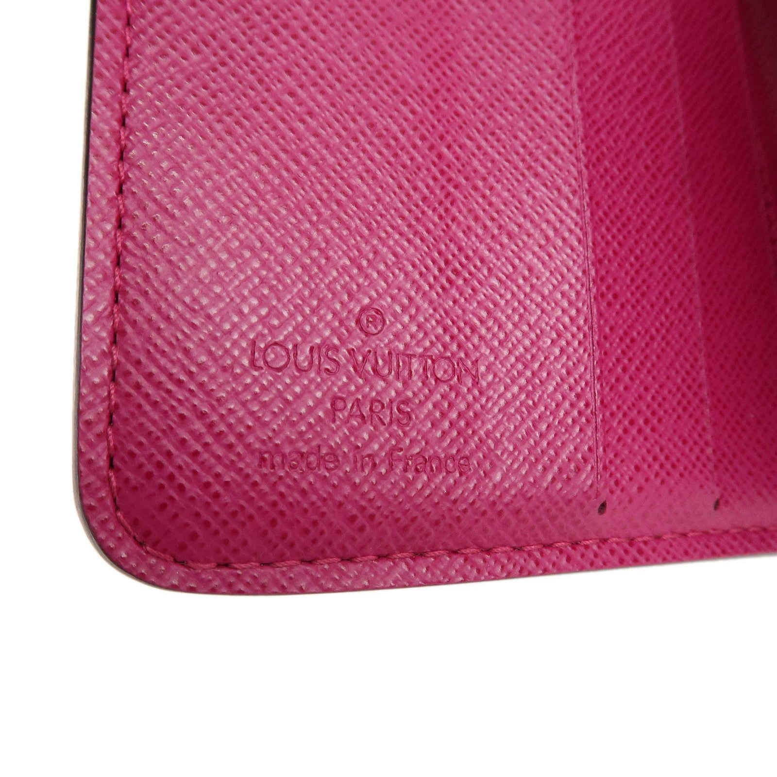 Louis Vuitton Monogram Perfor Compact Zip Bi-fold Wallet Fuchsia M95188 Used