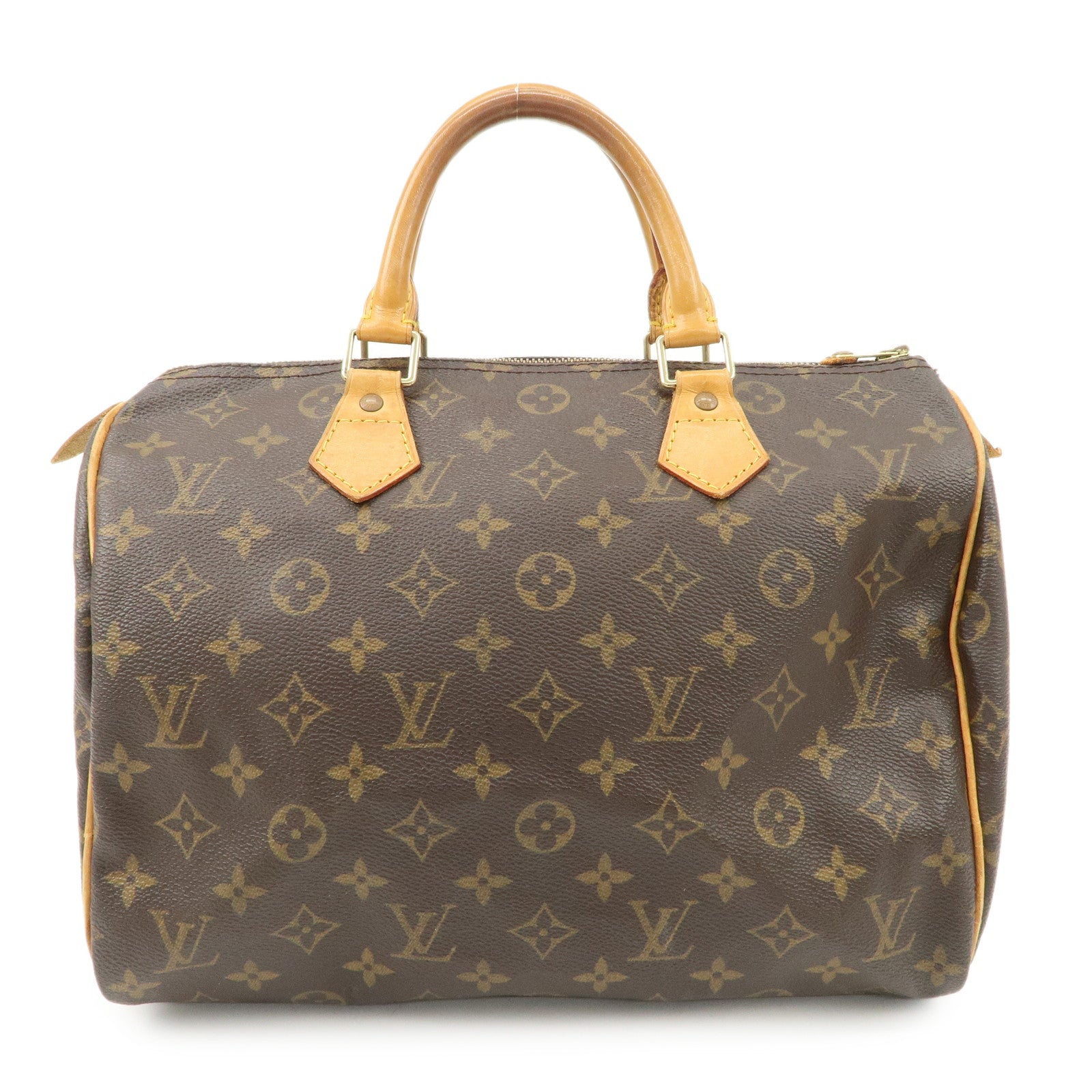Louis Vuitton Monogram Speedy 30 Boston Bag Hand Bag Brown M41526 Used