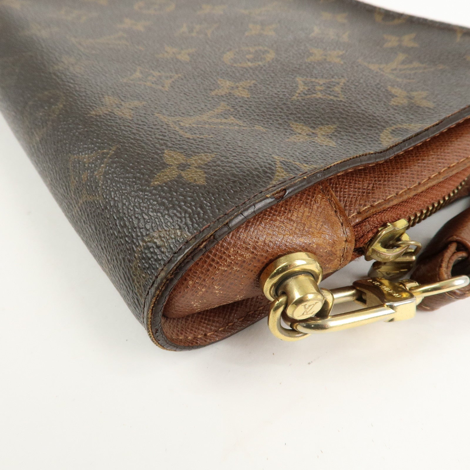Louis Vuitton Monogram Orsay Clutch Bag Pouch Brown M51790 Used