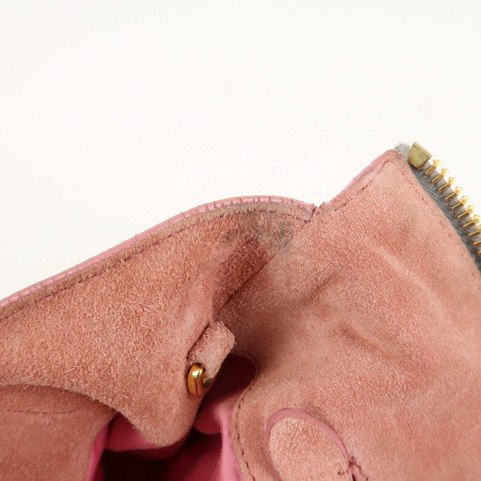 MIU MIU Madras Logo Leather 2WAY Bag Shoulder Bag Hand Bag 5BB016