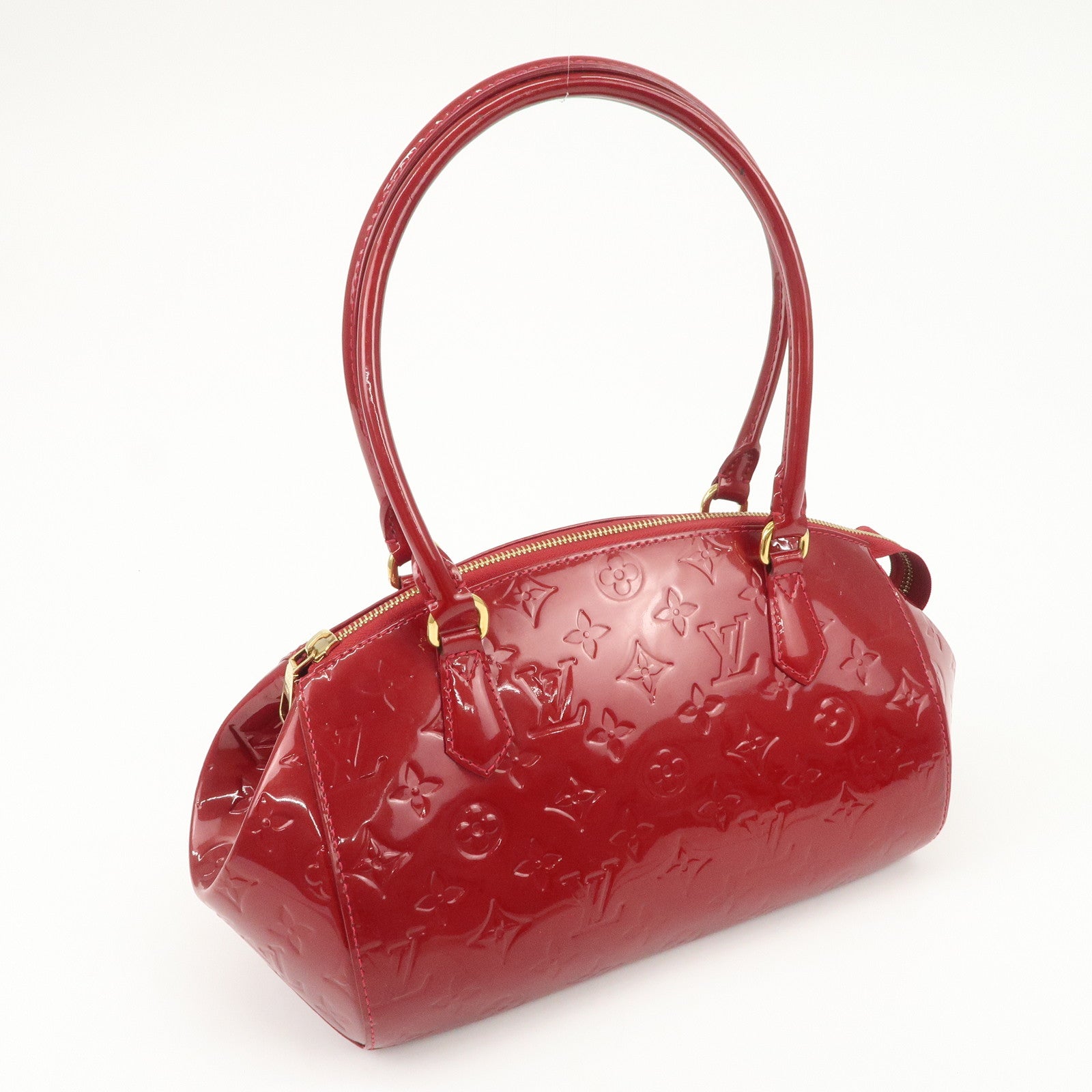Louis Vuitton Monogram Vernis Sherwood PM Shoulder Bag Red M91494