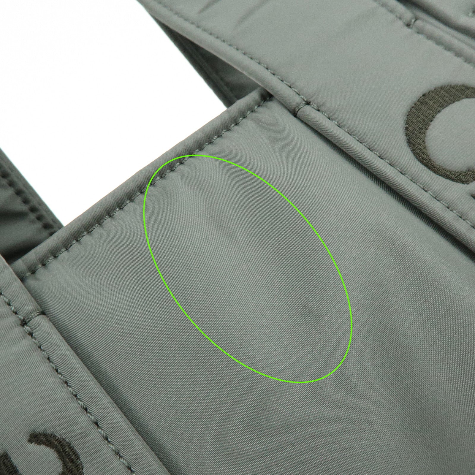 Chloe Woody Nylon Tote Bag Shoulder Bag Gray