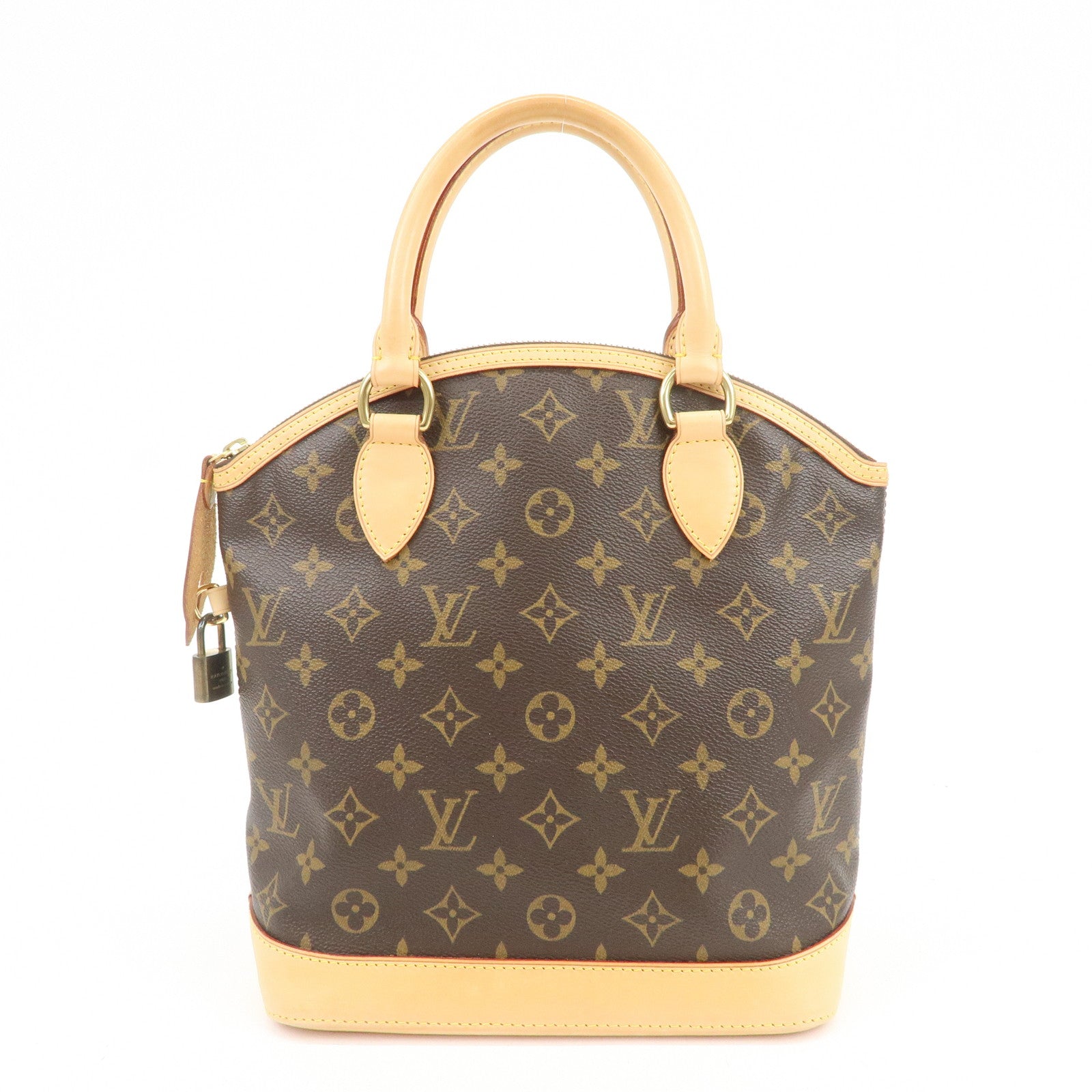 Louis Vuitton Monogram Lockit Hand Bag Brown M40102