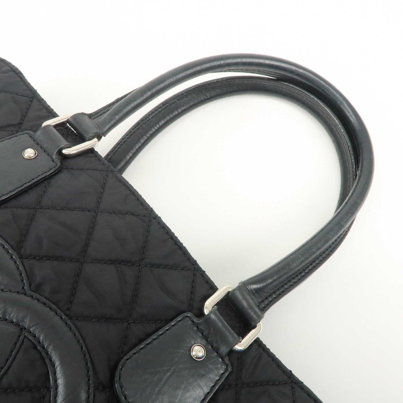 CHANEL Paris New York Nylon Leather Tote Bag Shoulder Bag A33100