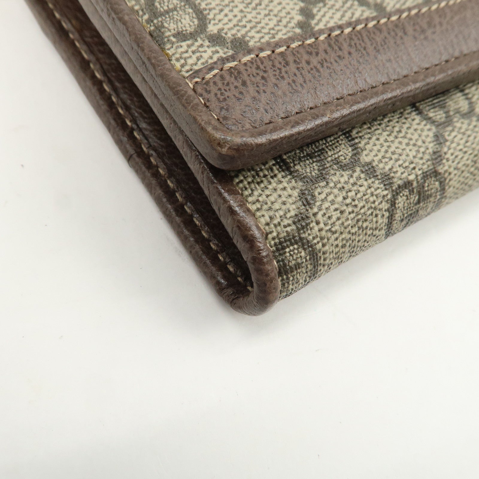 GUCCI Ophidia GG Supreme WOC Chain Wallet Long Wallet Brown 546592