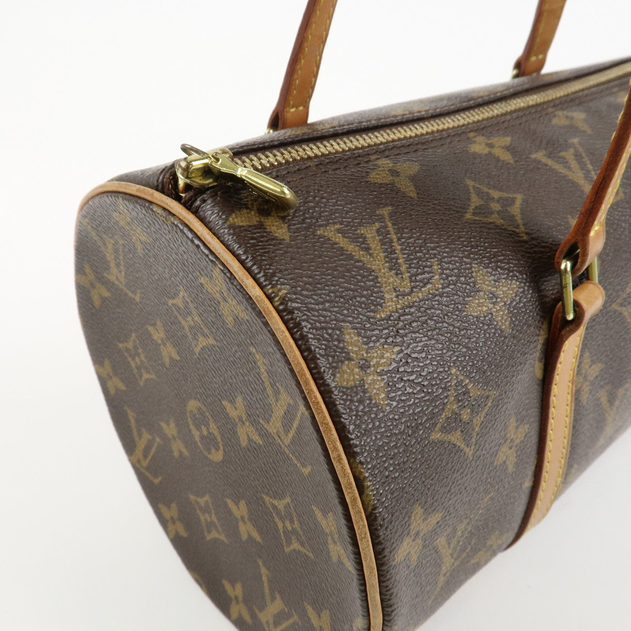 Louis Vuitton Monogram Papillon 30 Hand Bag New Style Brown M51385 Used