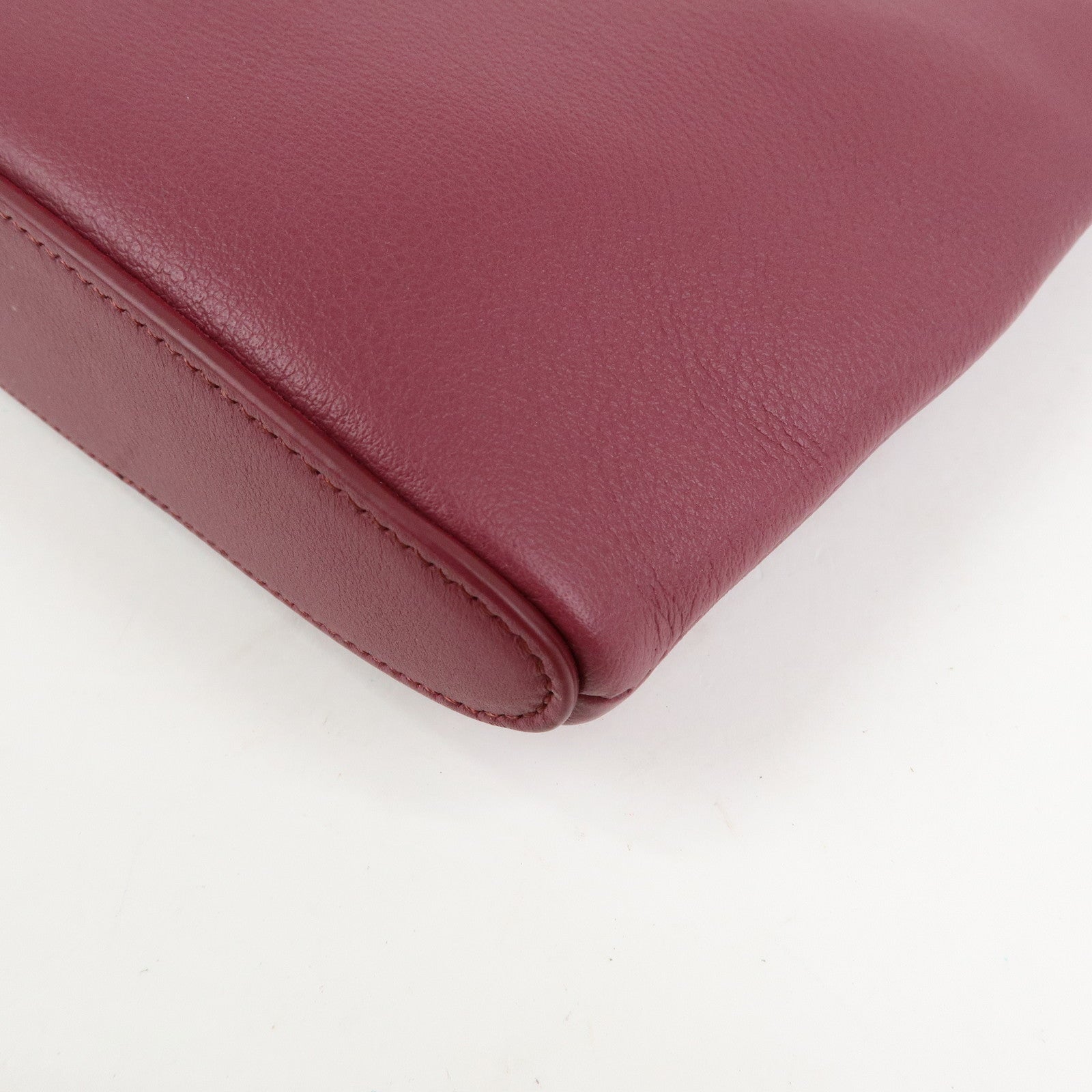 LOEWE Nappa Leather Clutch Bag Pouch Purple