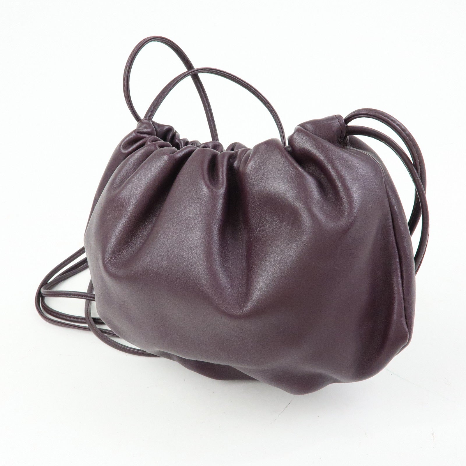 BOTTEGA VENETA Leather Mini The Valve Pouch Shoulder Bag 651905