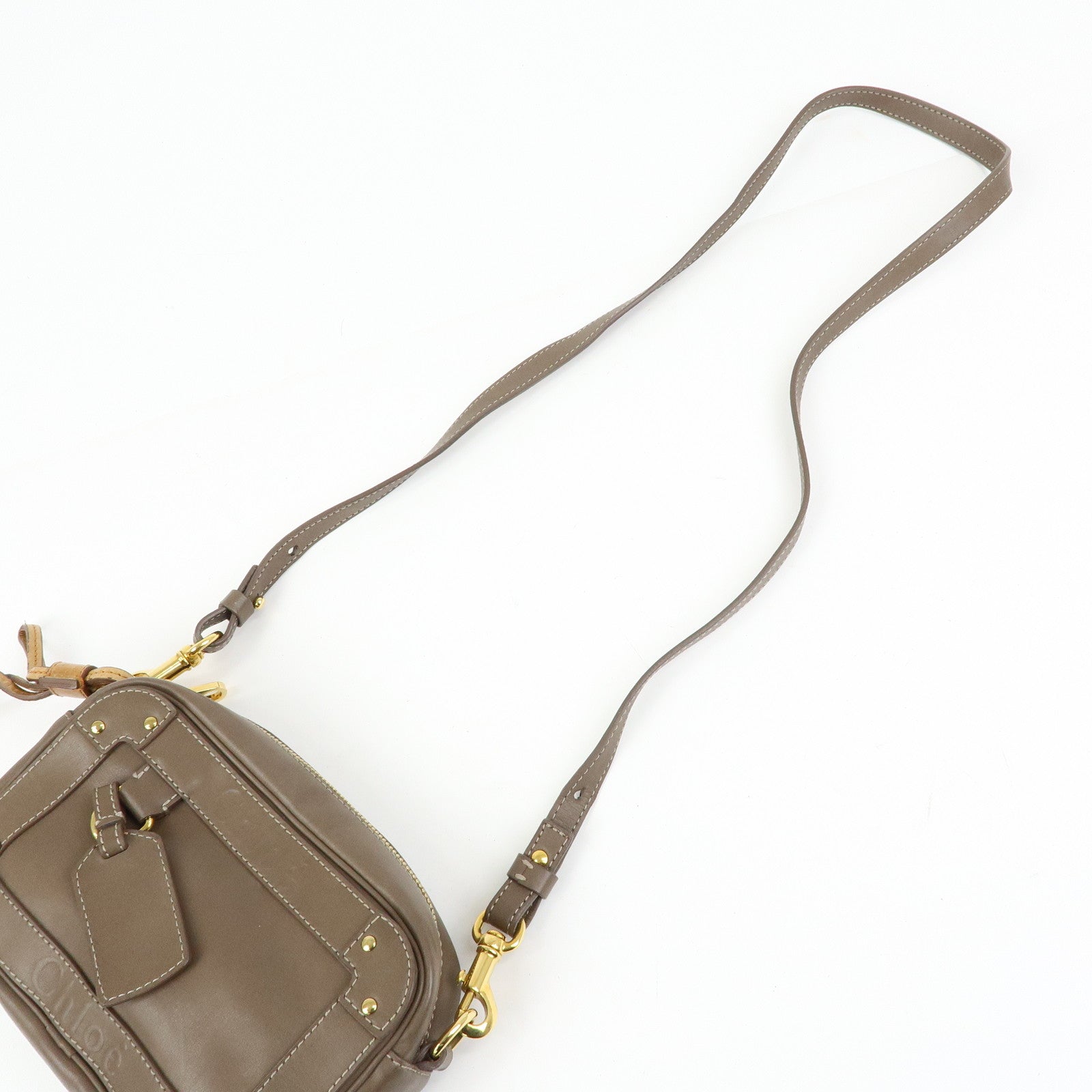 Chloe Eden Leather Tassel Shoulder Bag Crossbody Bag Brown