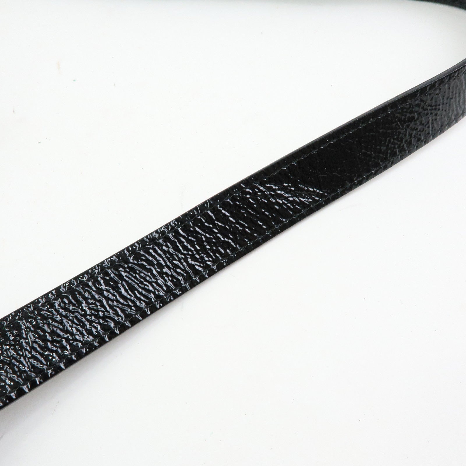 SAINT LAURENT PARIS Y Line Patent Leather 2Way Bag Black 197153