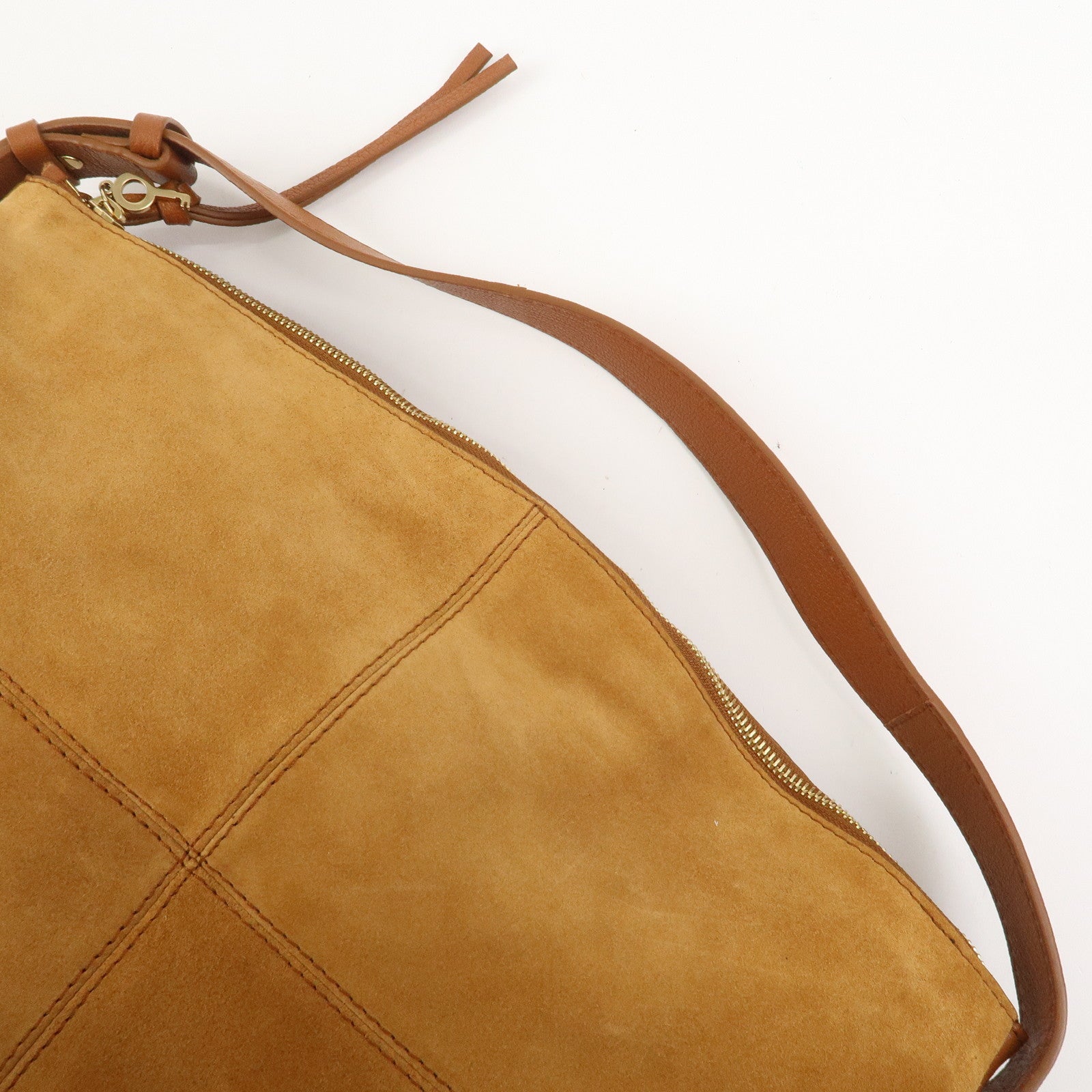 Chloe See By Chloe Hana Suede Leather Shoulder Crossbody Bag Brown