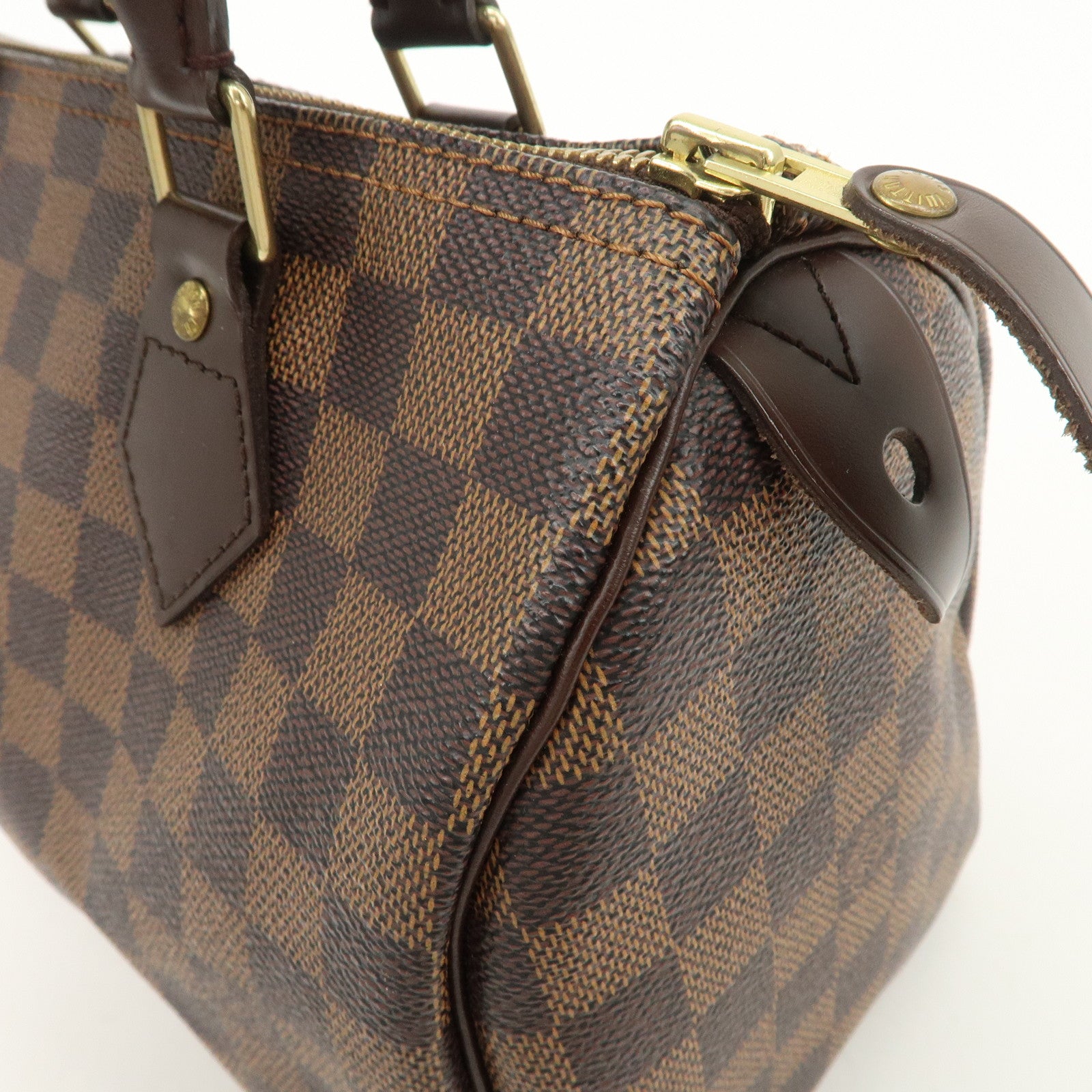 Louis Vuitton Damier Ebene Speedy 25 Hand Bag Boston Bag N41532