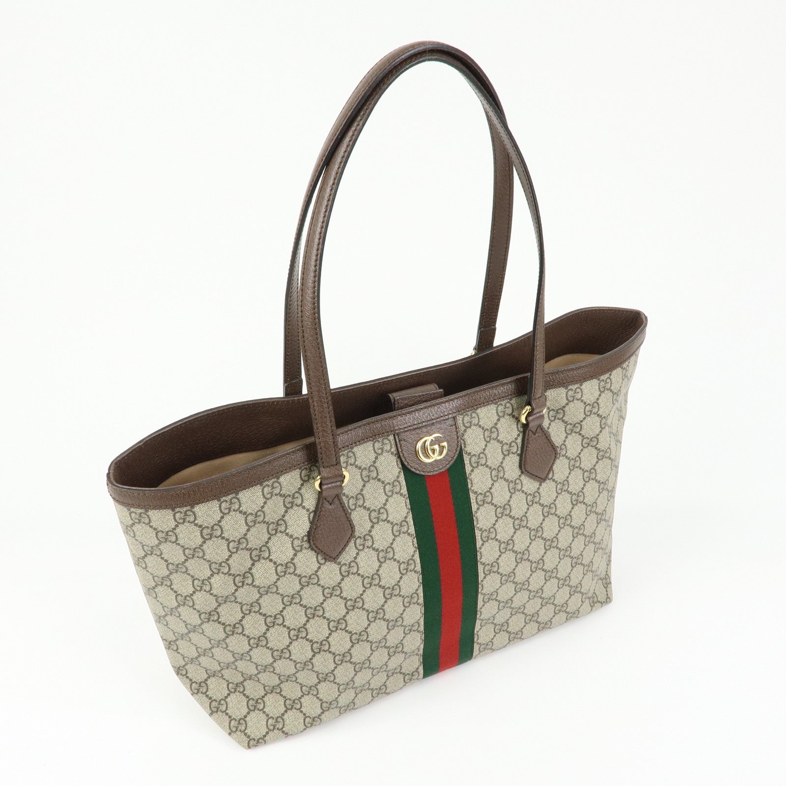 GUCCI Ophidia Sherry GG Supreme Leather Medium Tote Bag 631685