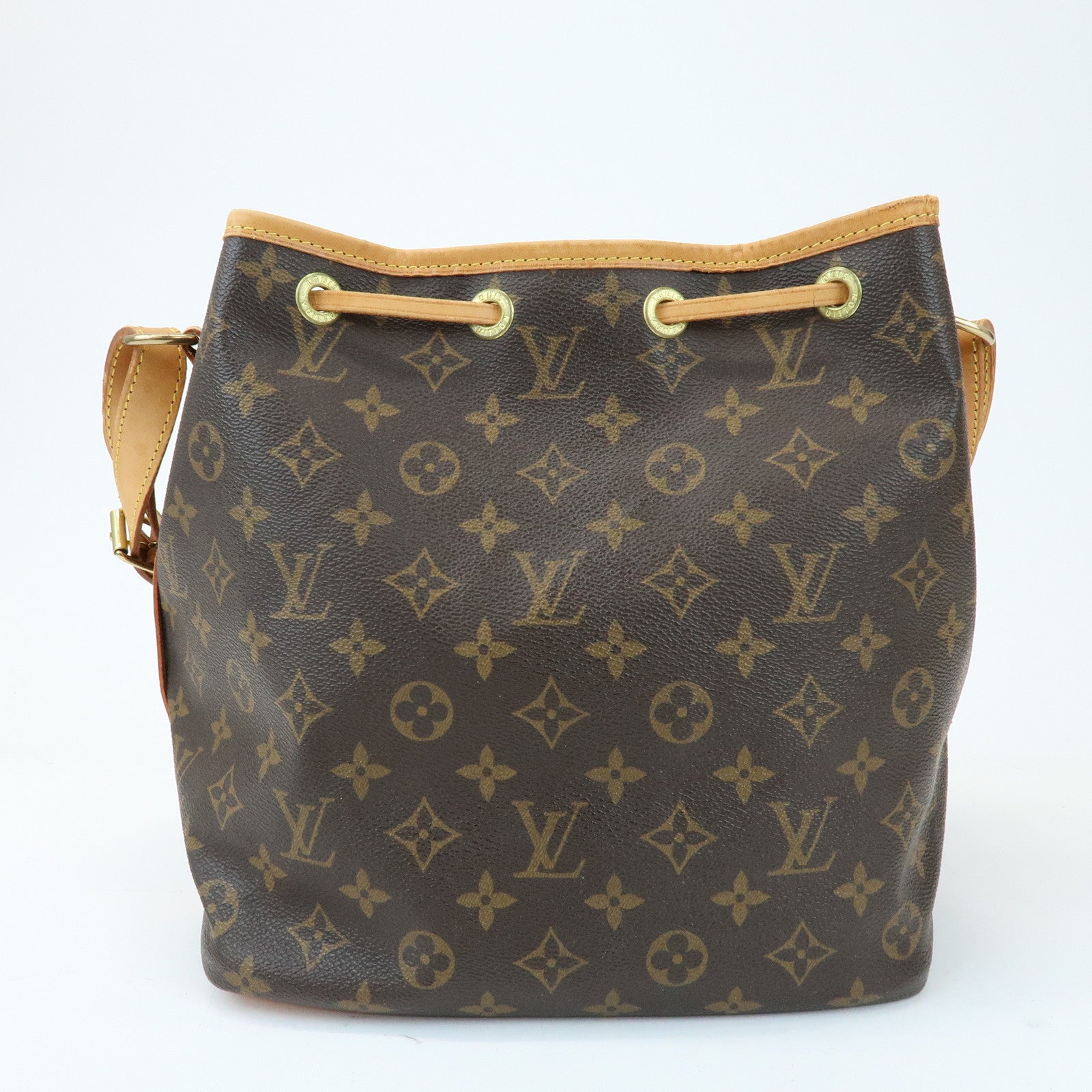 Louis Vuitton Monogram Canvas Petit Noe Shoulder Bag Brown M42226