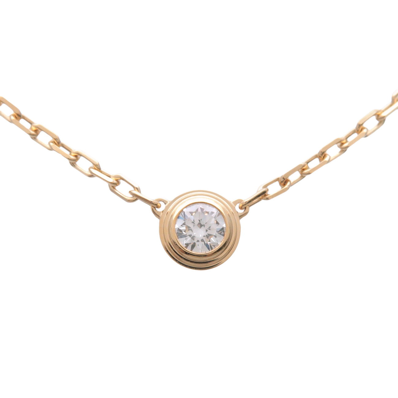 Cartier d'amour Necklace SM 1P Diamond 0.09ct K18YG Yellow Gold