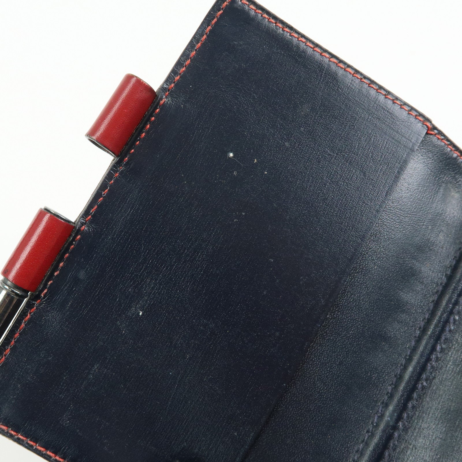 HERMES Box Calf Leather Agenda PM Planner Cover 〇Q Stamped Red