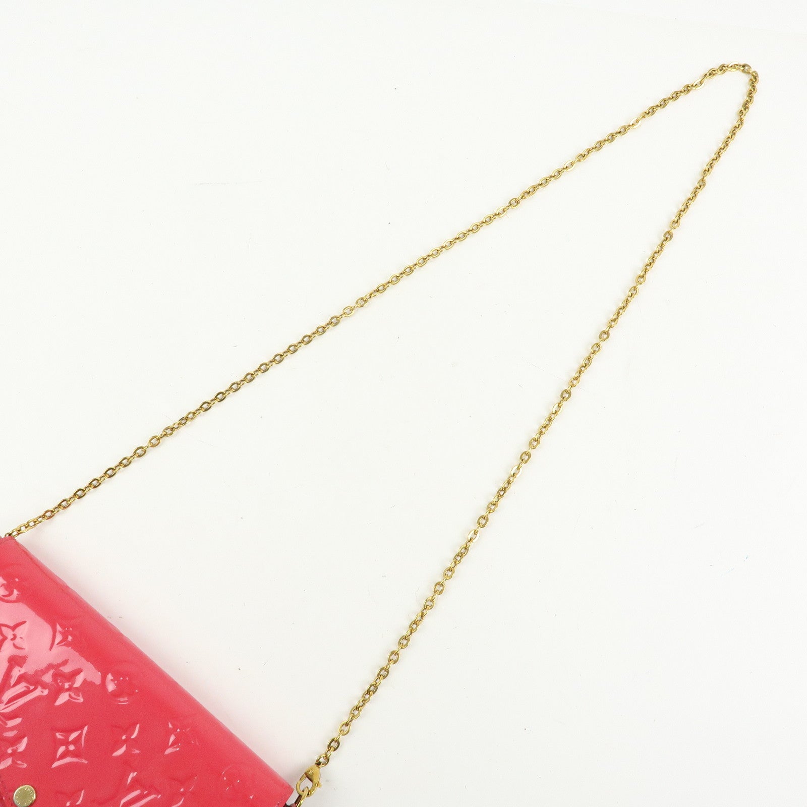 Louis Vuitton Monogram Vernis Leather Pochette Felicie Pink M61787