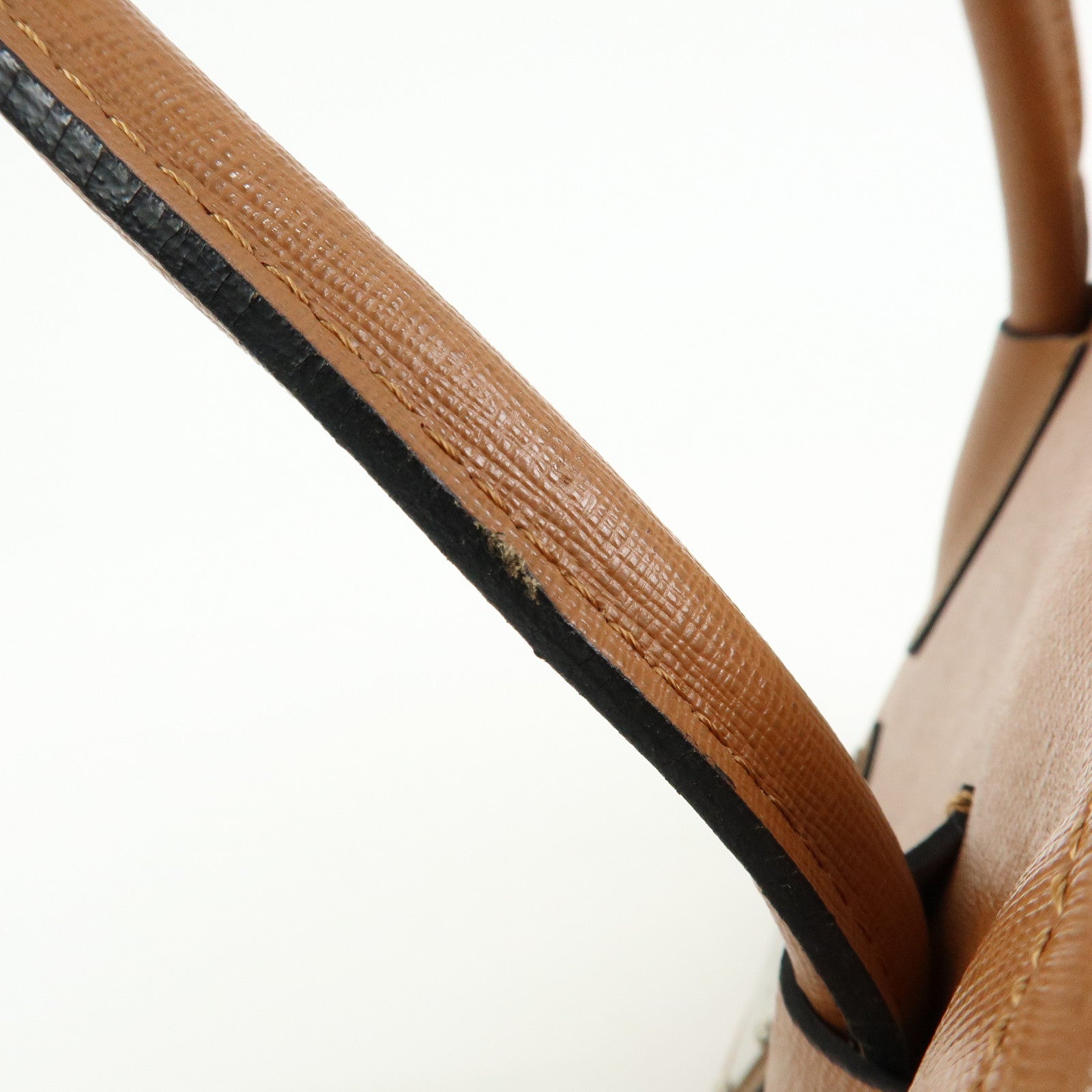 VALENTINO Leather 2Way Bag Hand Bag Shoulder Bag Brown