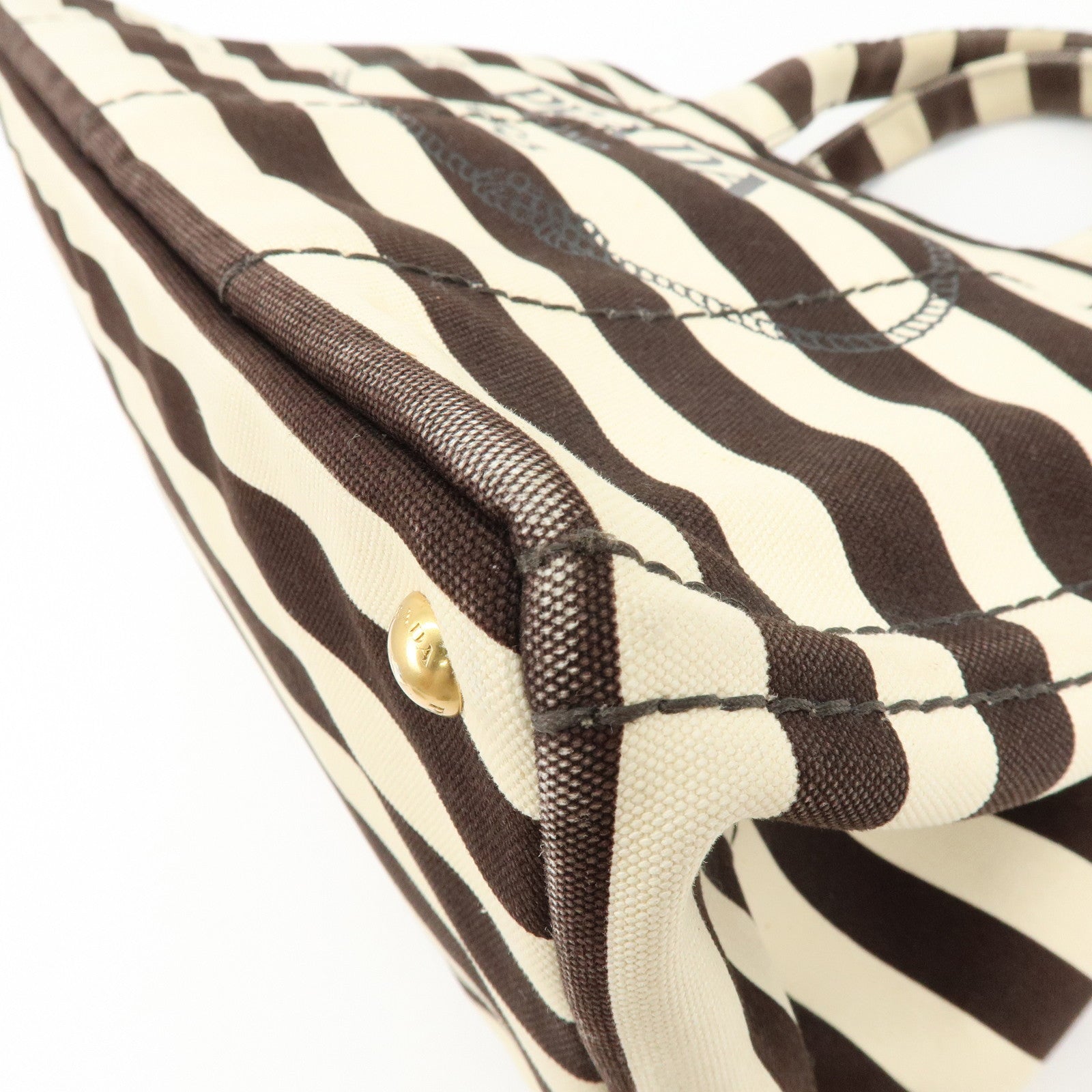 PRADA Canapa Triangle Logo Canvas 2Way Hand Bag Shoulder Bag B2642B