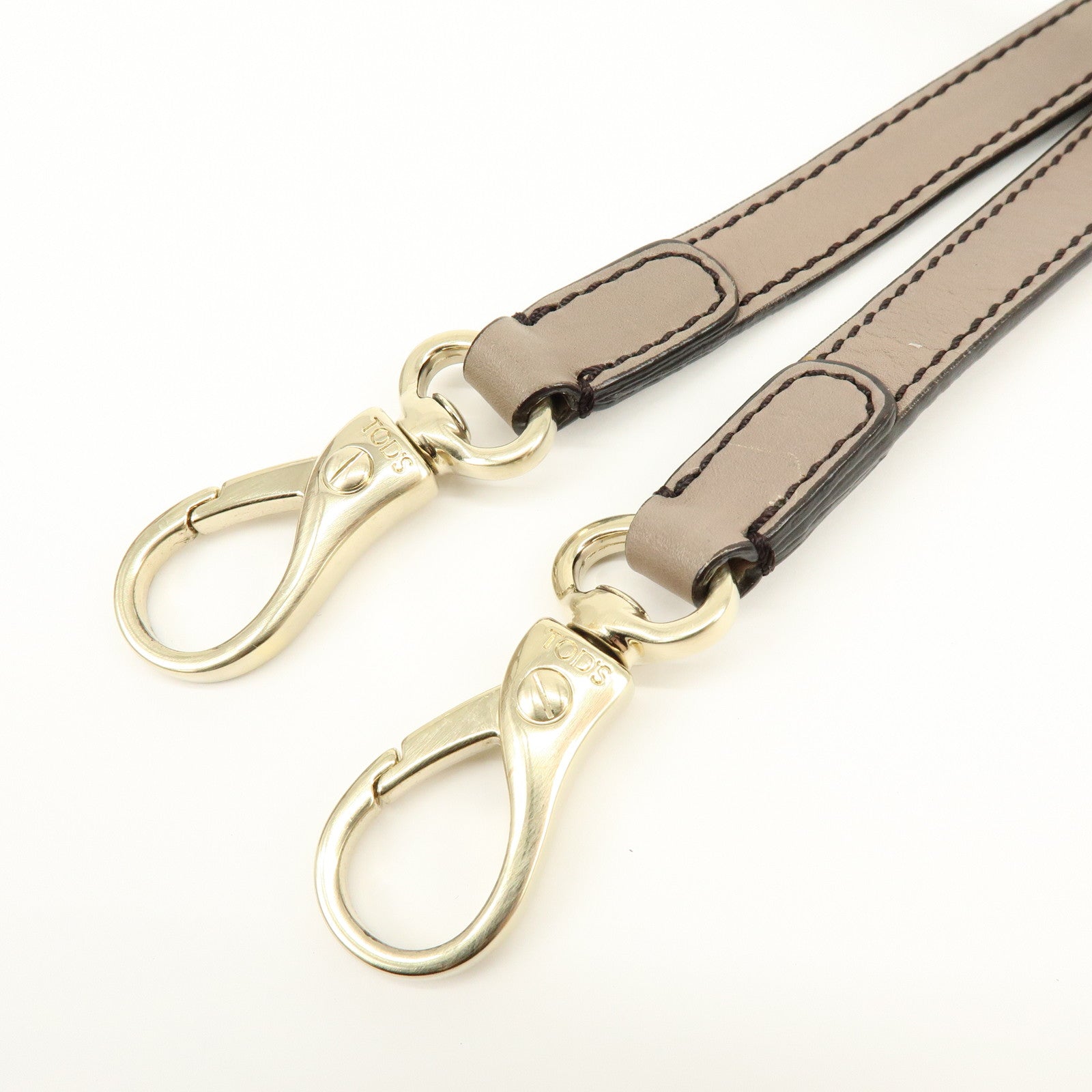 TOD'S  D Styling Leather 2Way Bag Hand Bag Shoulder Bag Gray