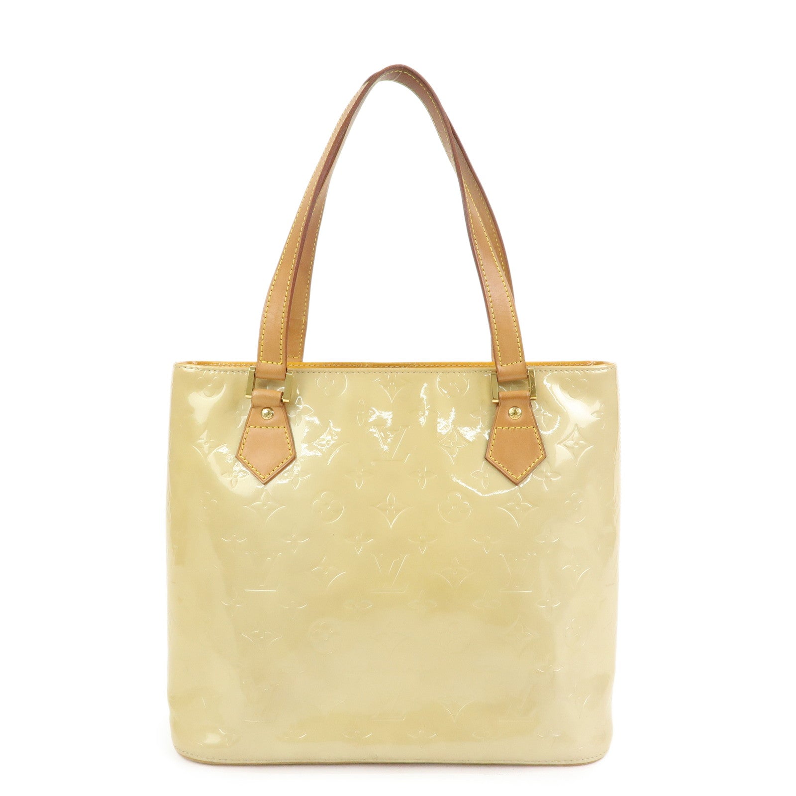 Louis Vuitton Monogram Vernis Houston Tote Hand Bag Beige M91004