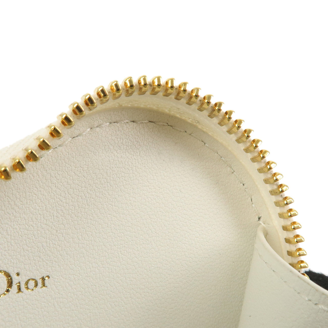 Christian Dior Canage Calf Skin Mini Chain Shoulder Bag Ivory