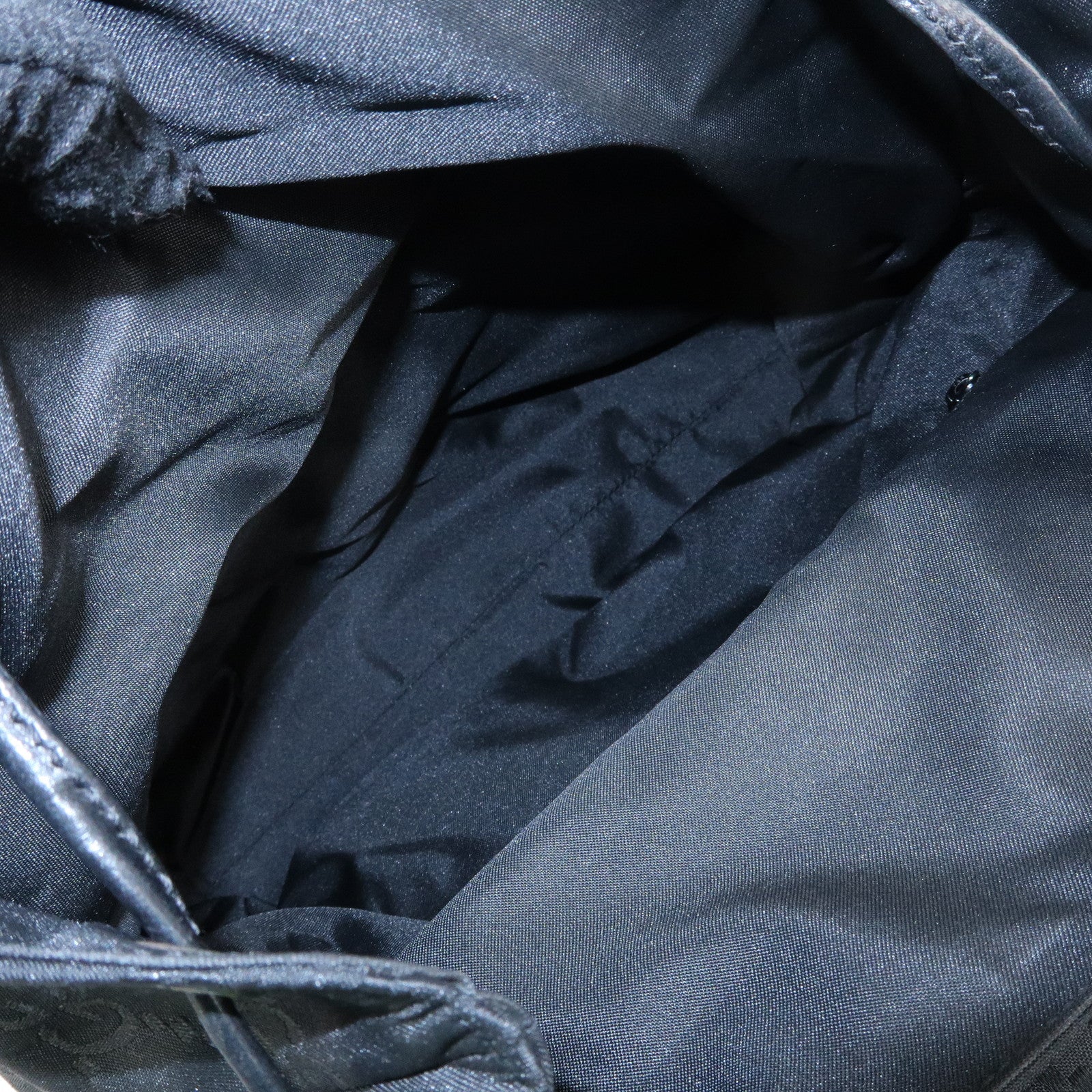 GUCCI GG Nylon Leather Backpack Rucksack Black 003・0238