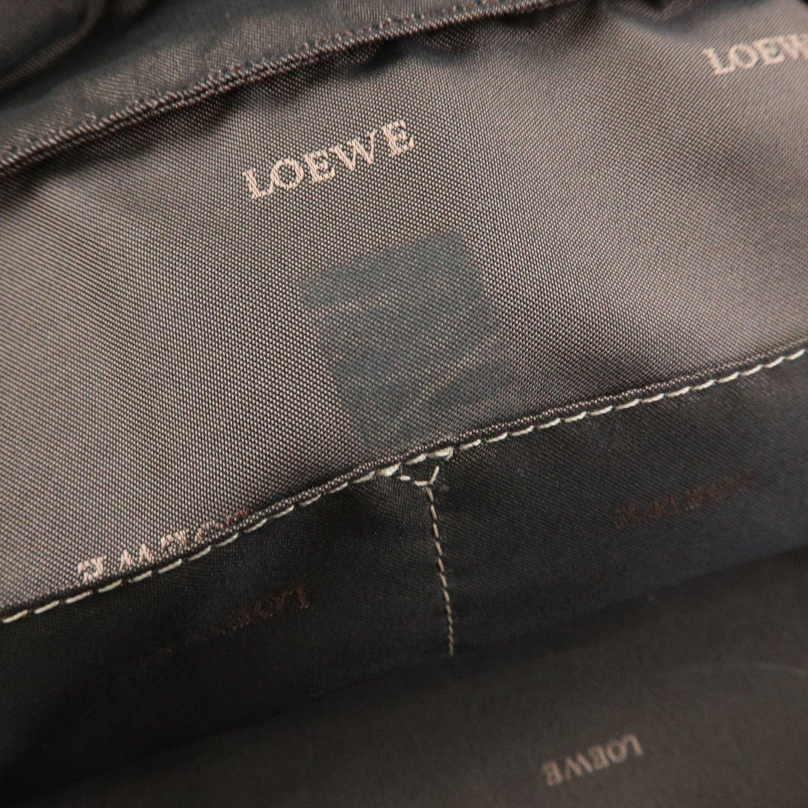 LOEWE Anagram Amazona 28 Nappa Leather Hand Bag Boston Bag Beige