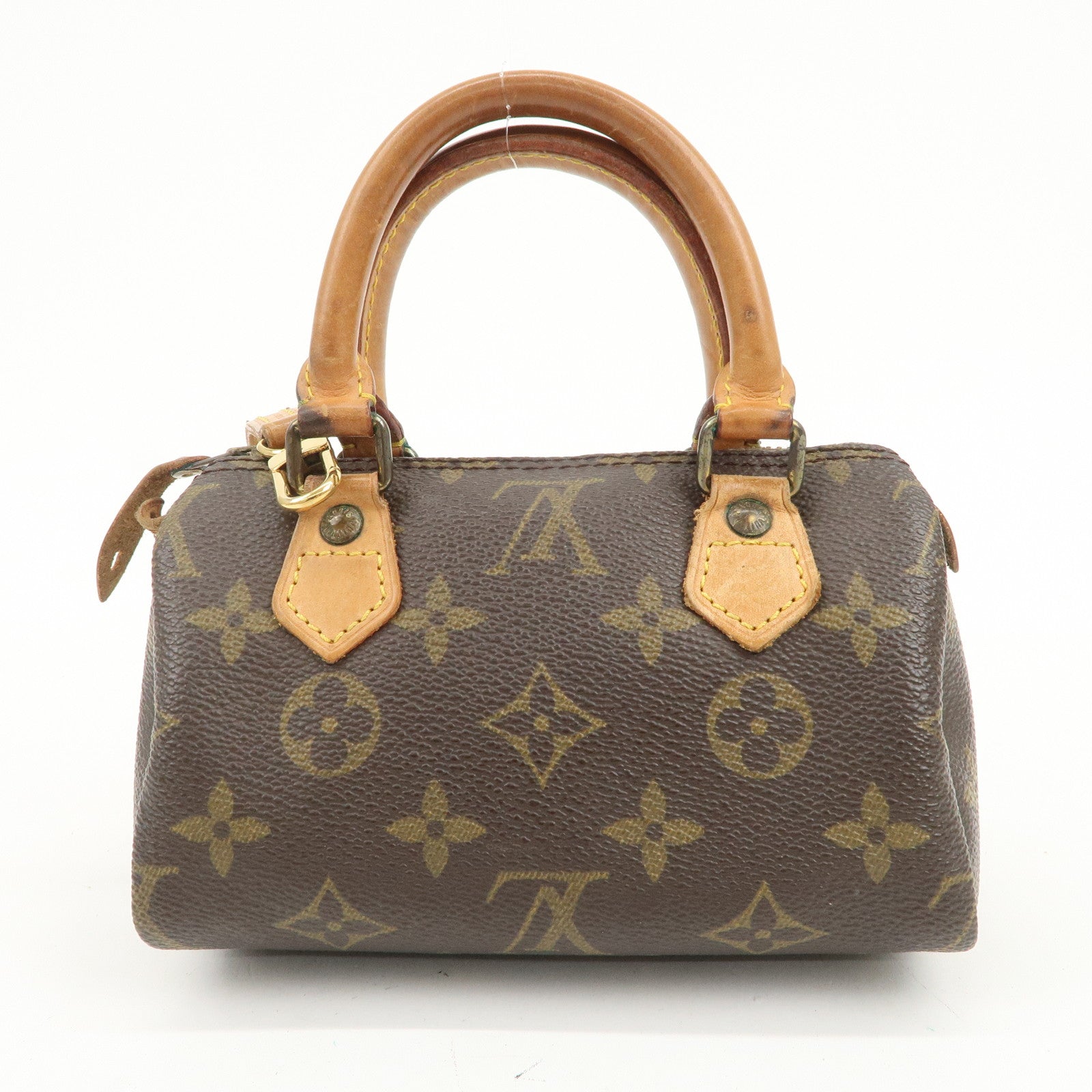 Louis Vuitton Monogram Mini Speedy Hand Shoulder Bag Brown M41534