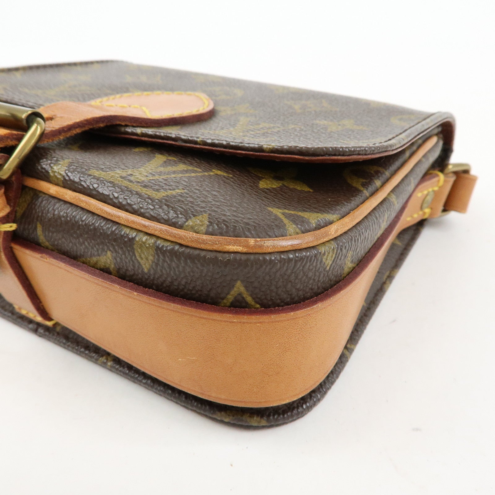 Louis Vuitton Monogram Mini Cartouchiere Shoulder Bag Brown M51254