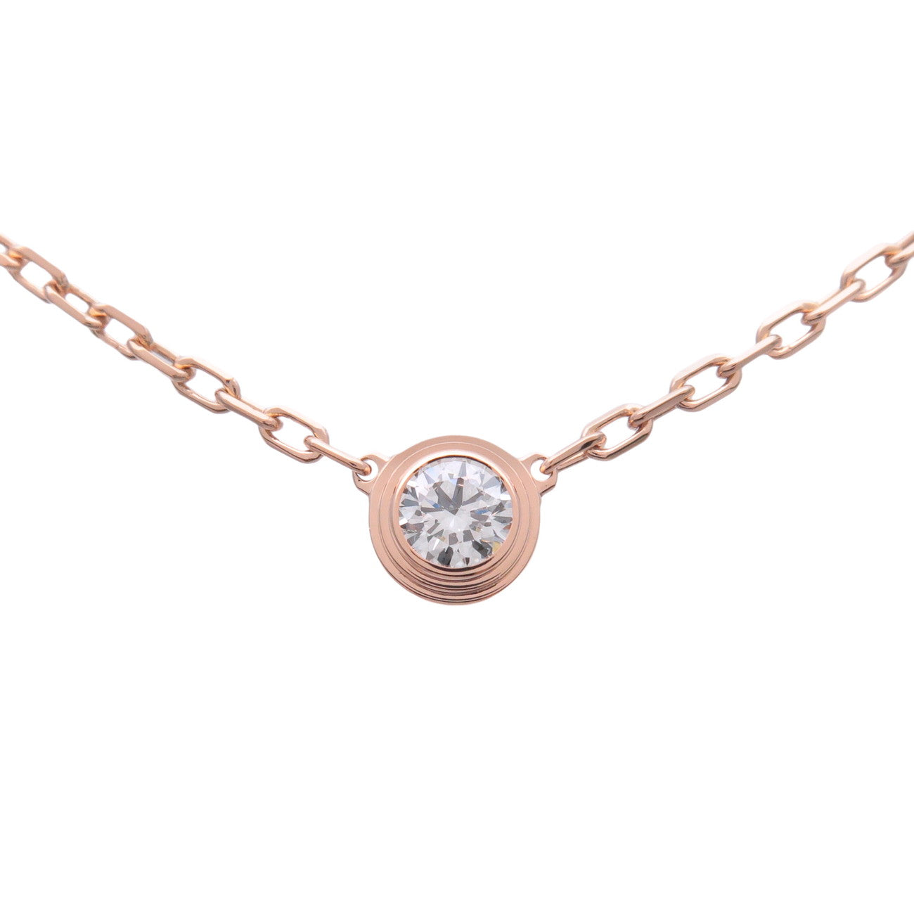 Cartier Diamants Legers Necklace SM Diamond D'amour 0.09ct 750PG