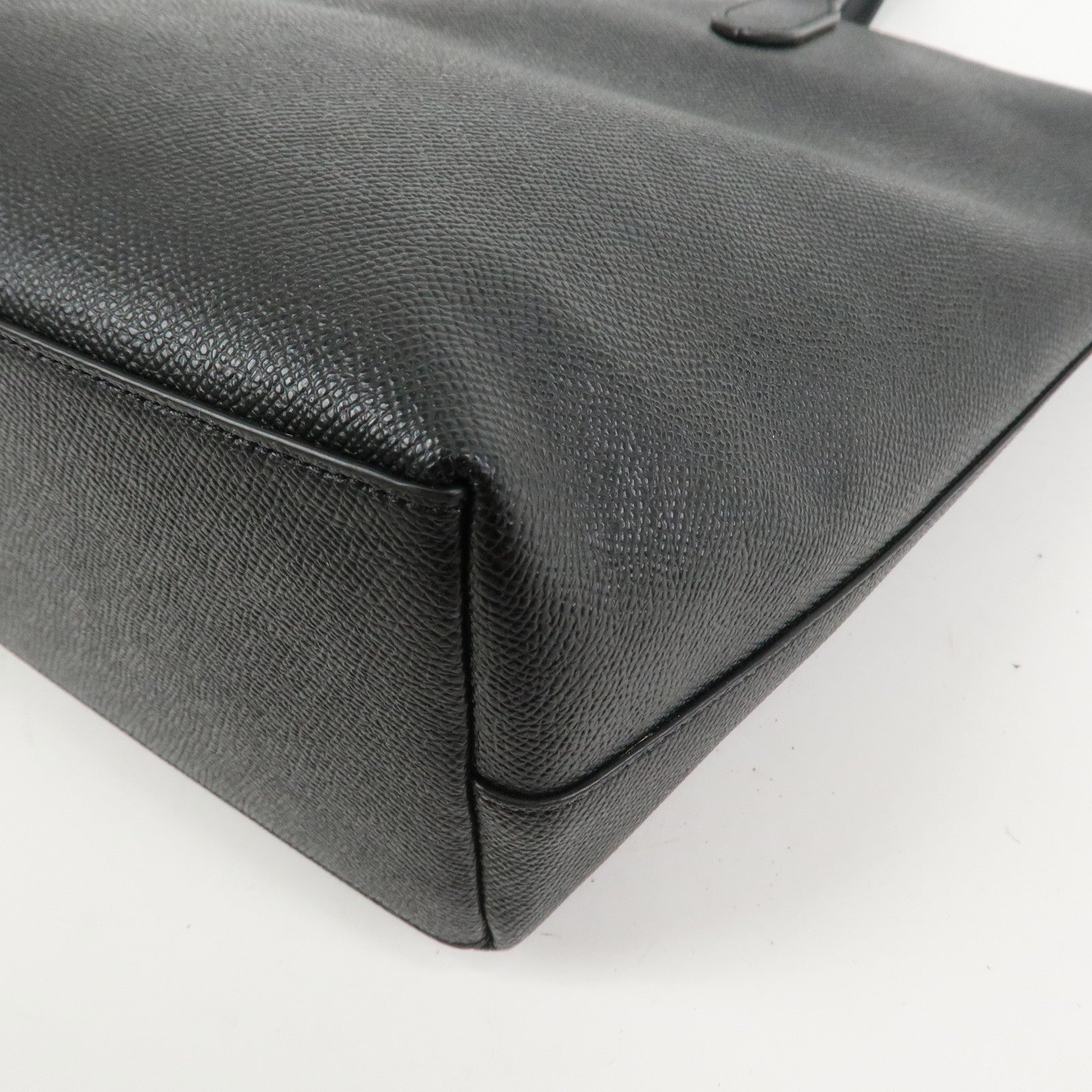 COACH Leather Tote Bag Shoulder Bag Black