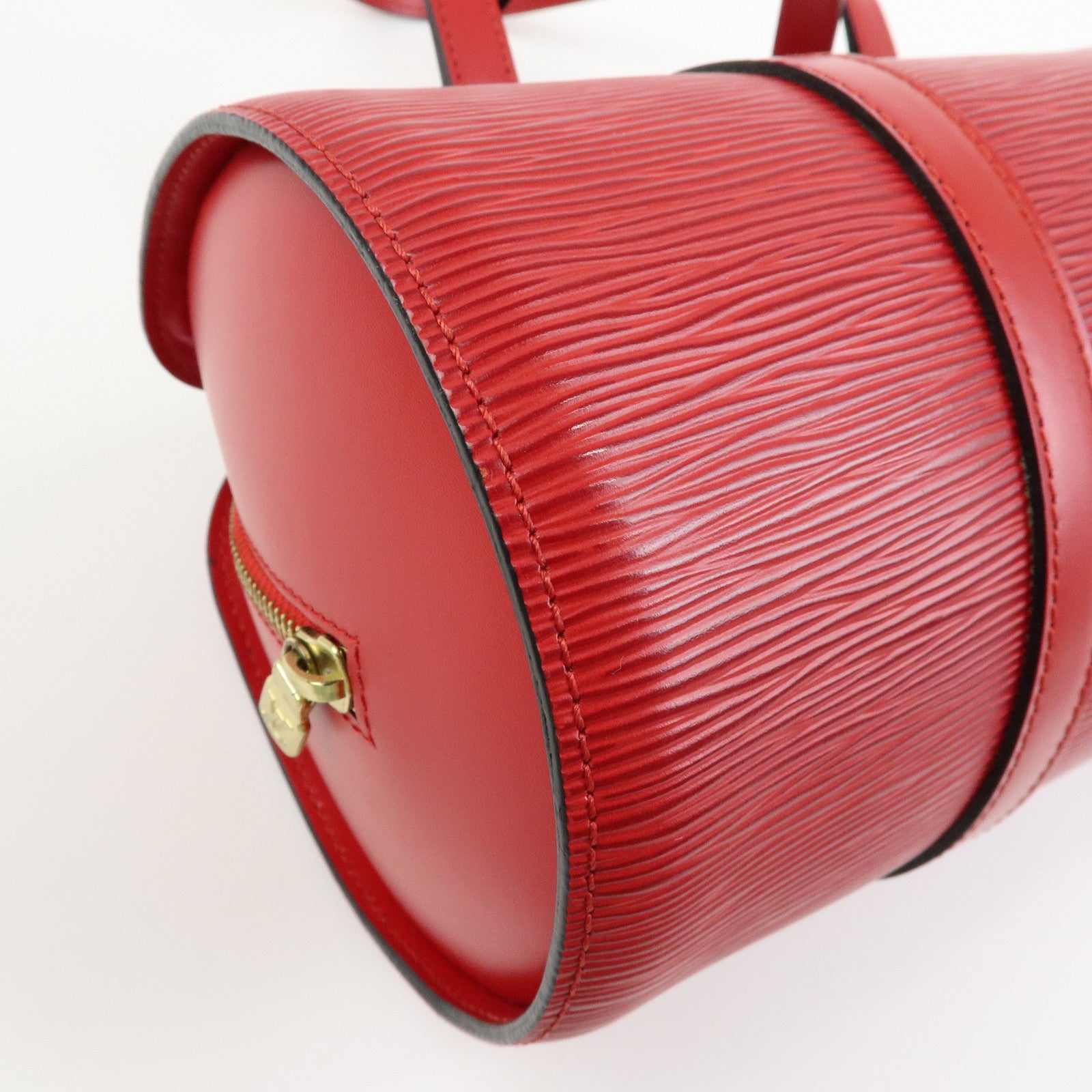 Louis Vuitton Epi Soufflot Leather Hand Bag Castillian Red M52227