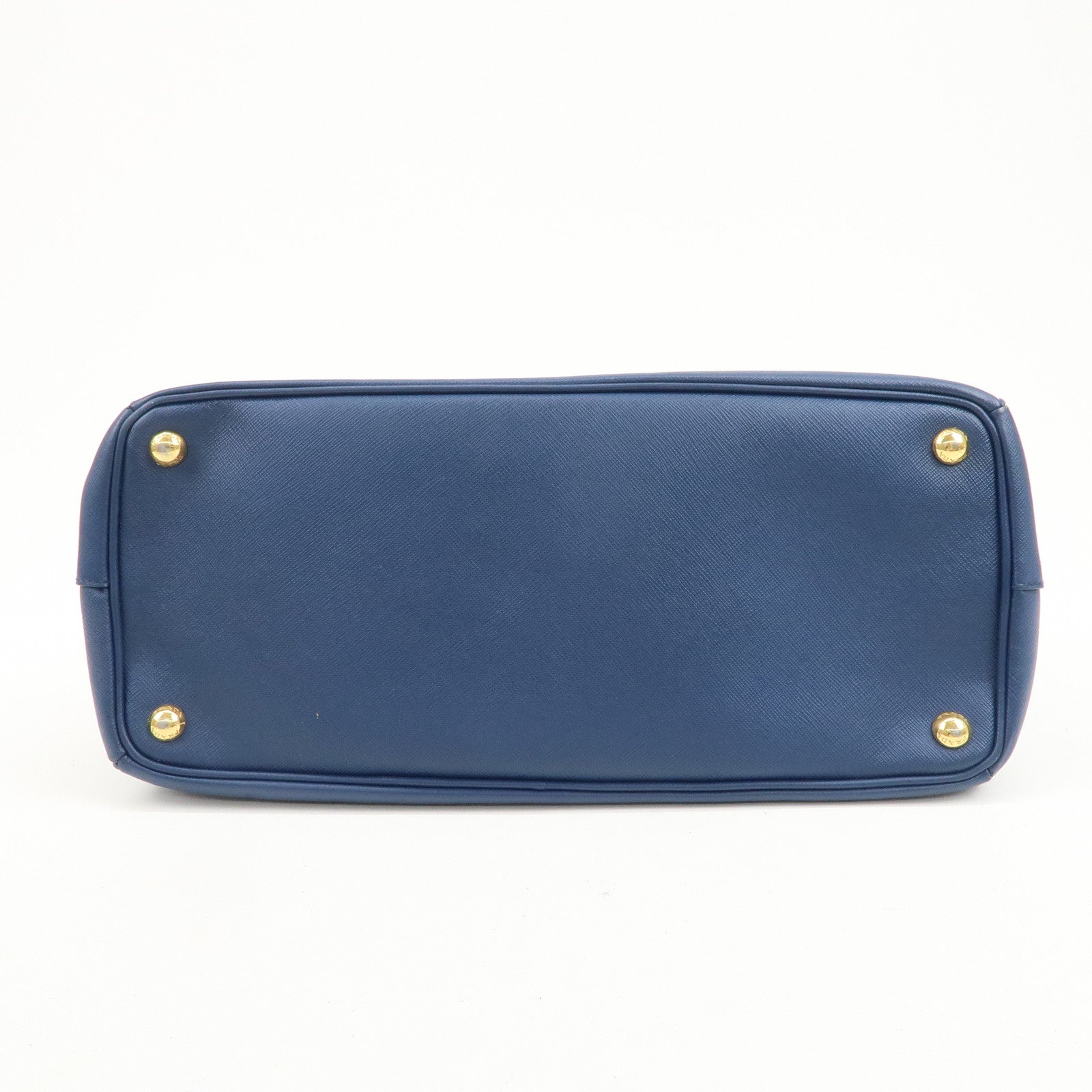 PRADA Triangle Logo Saffiano Leather 2Way Bag Shoulder Bag Blue