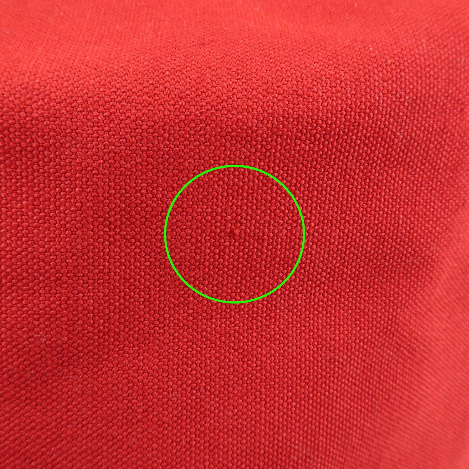 HERMES Canvas Leather Polochon Mimile PM Drawstring Bag Red