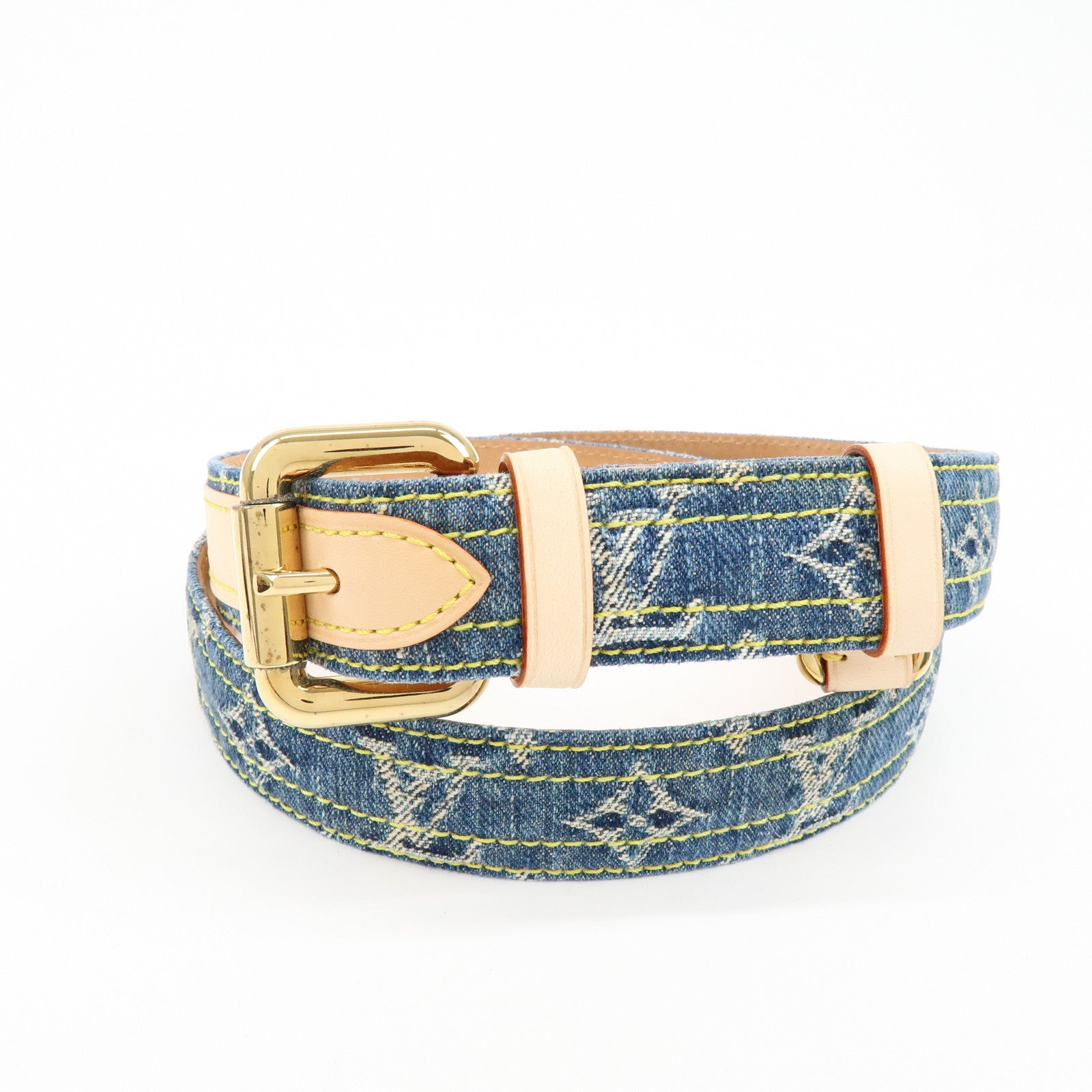 Louis Vuitton Monogram Denim Ceinture Belt 90/36 Blue M6921U