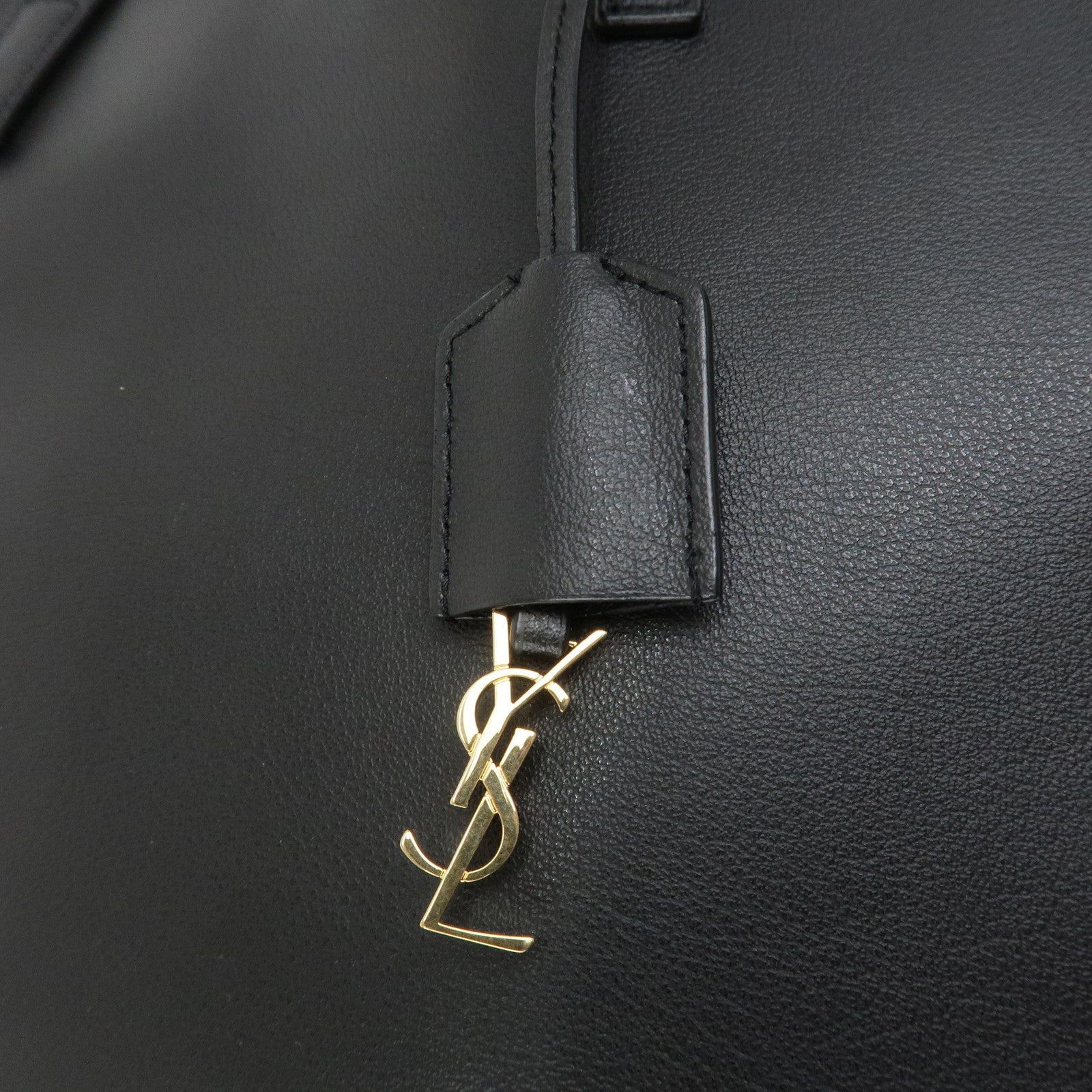 SAINT LAURENT PARIS Leather Toy Shopping Bag 2Way Bag Black 600306