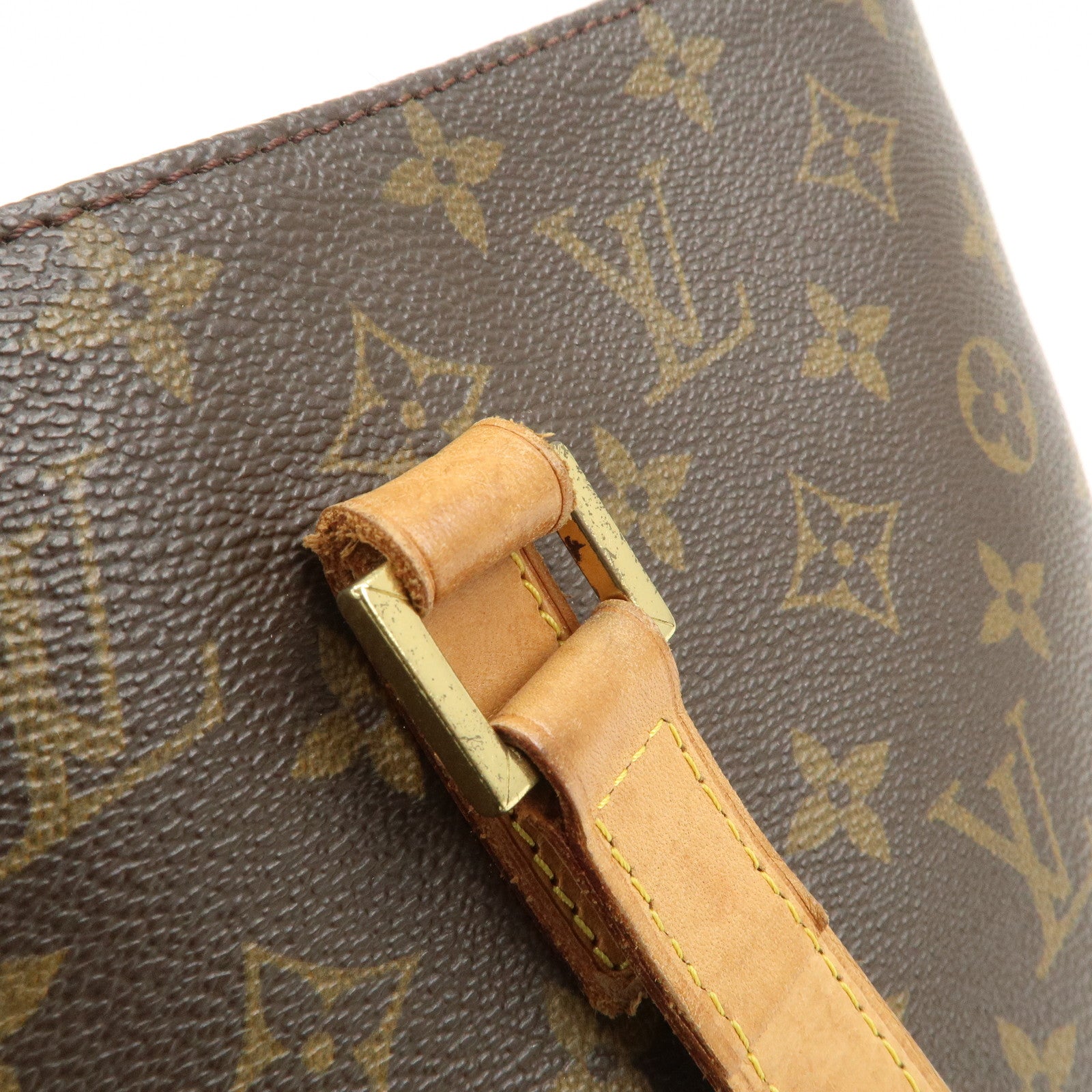 Louis Vuitton Monogram Luco Tote Bag Hand Bag Brown M51155 Used
