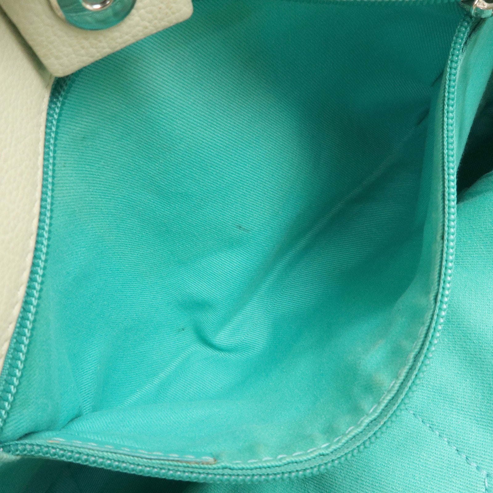 LOEWE Anagram Leather Tote Bag Hand Bag Ivory