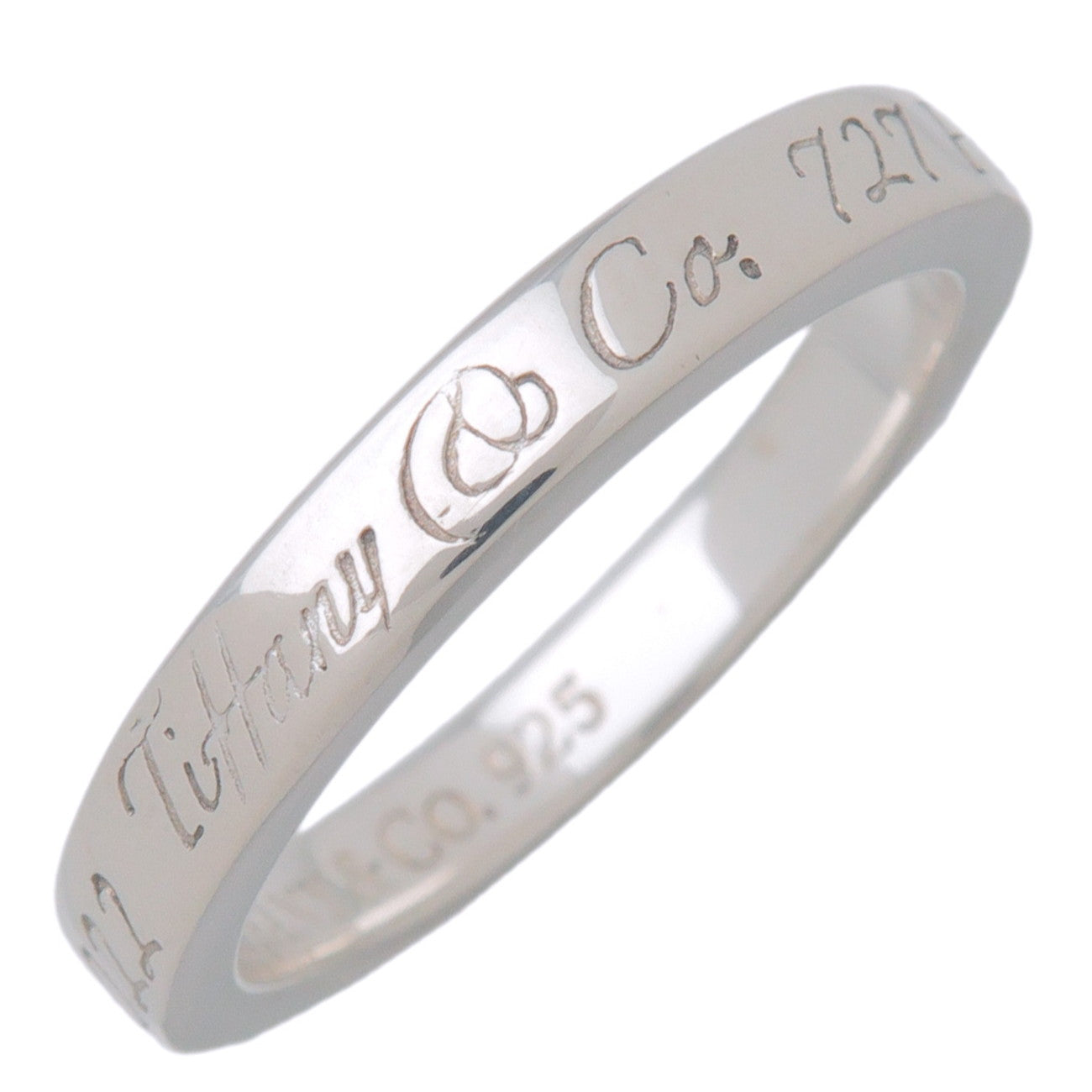 Tiffany & Co Notes Narrow New York Ring SV925 Silver US4 EU47 HK8