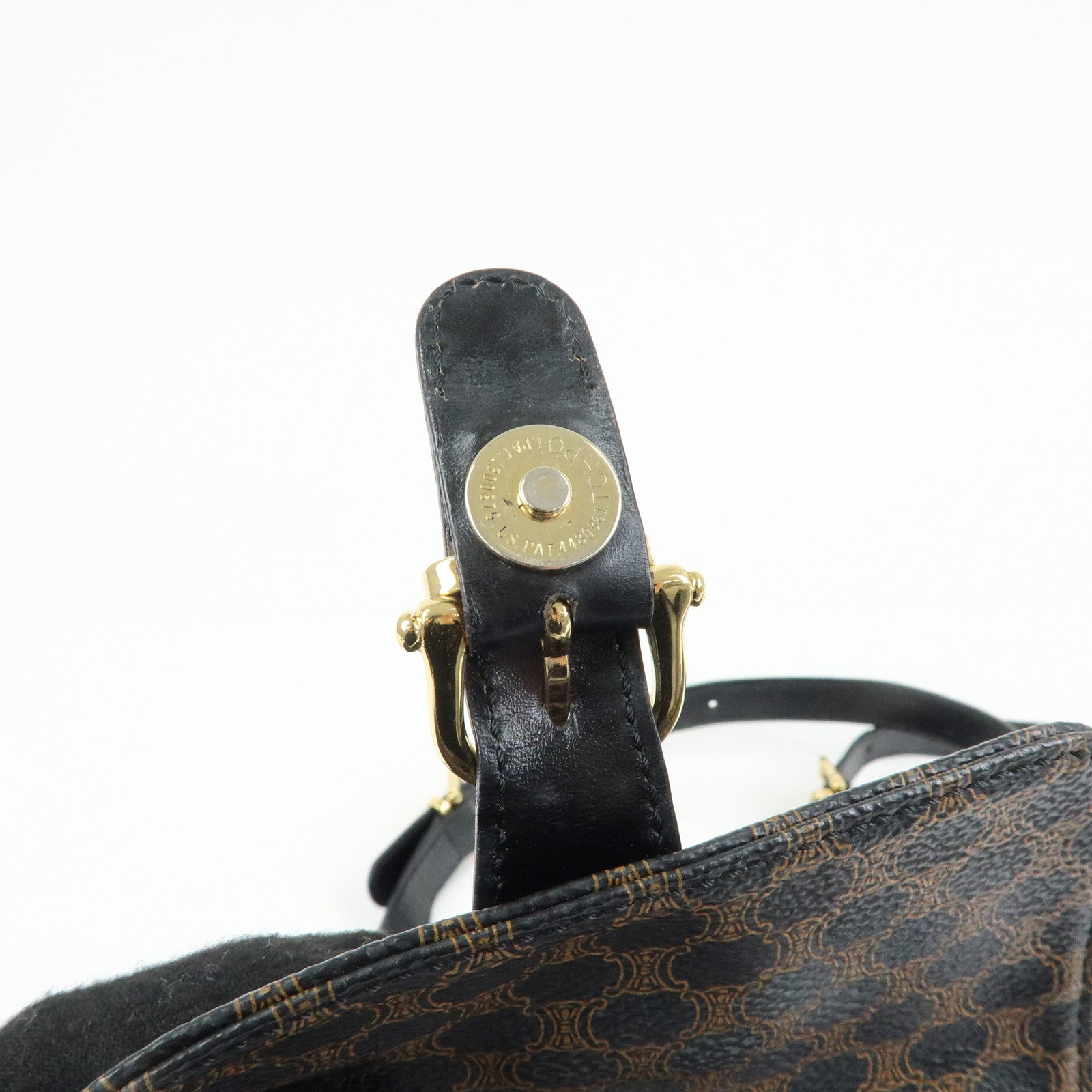 CELINE Macadam PVC Leather Backpack Black Brown