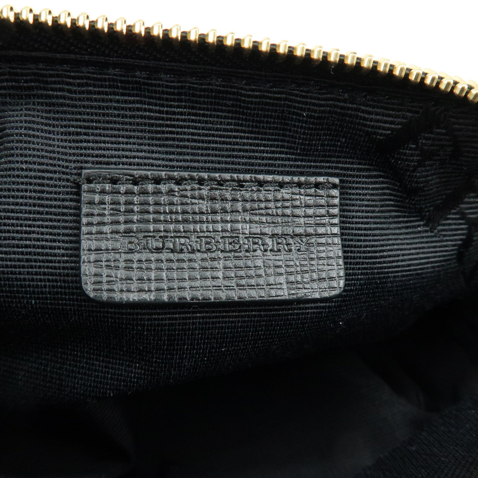 BURBERRY Nova Plaid Set of 2 Canvas Pouch Cosmetic Case Brown Gold