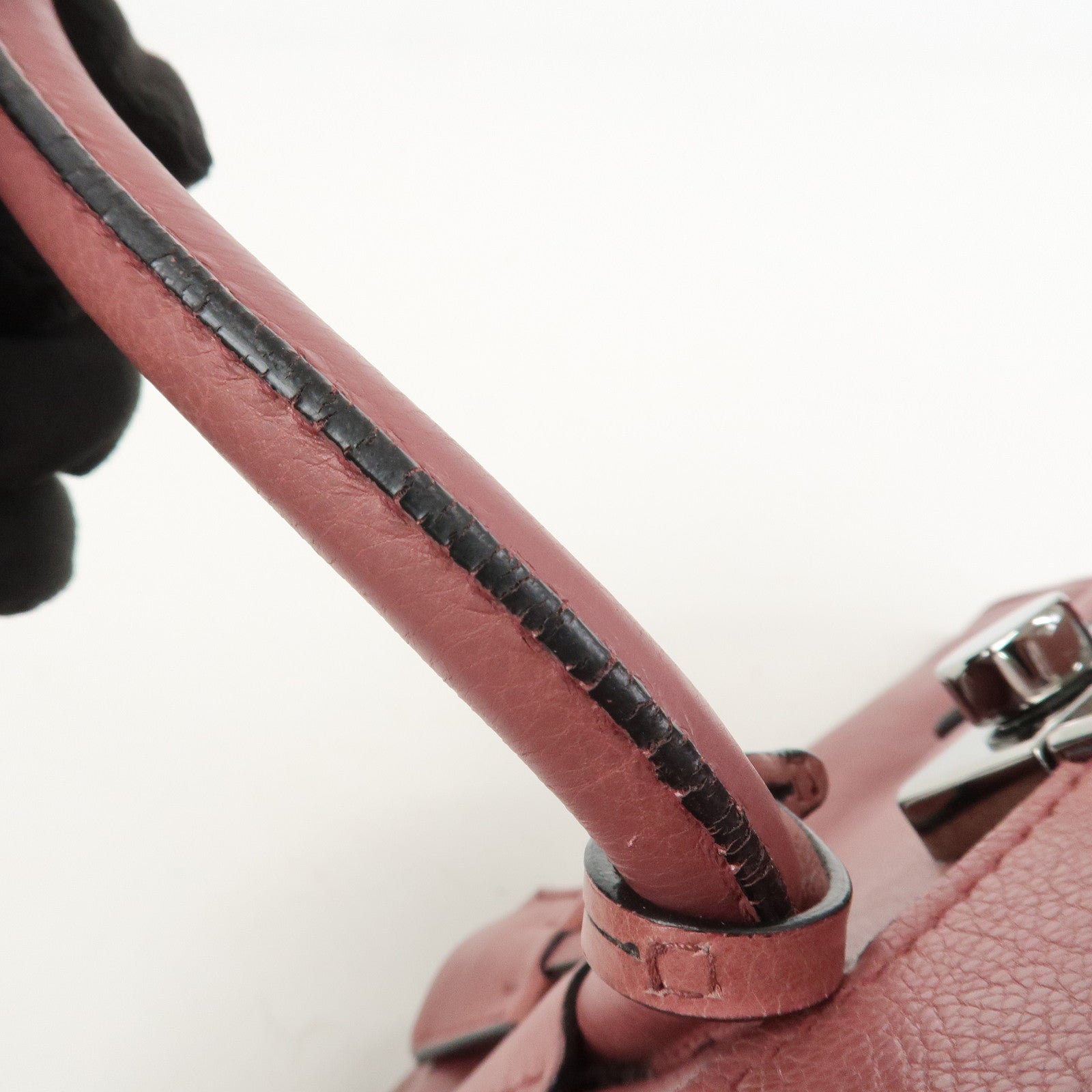 PRADA Logo Leather 2Way Bag Hand Bag Shoulder Bag Pink BN2665