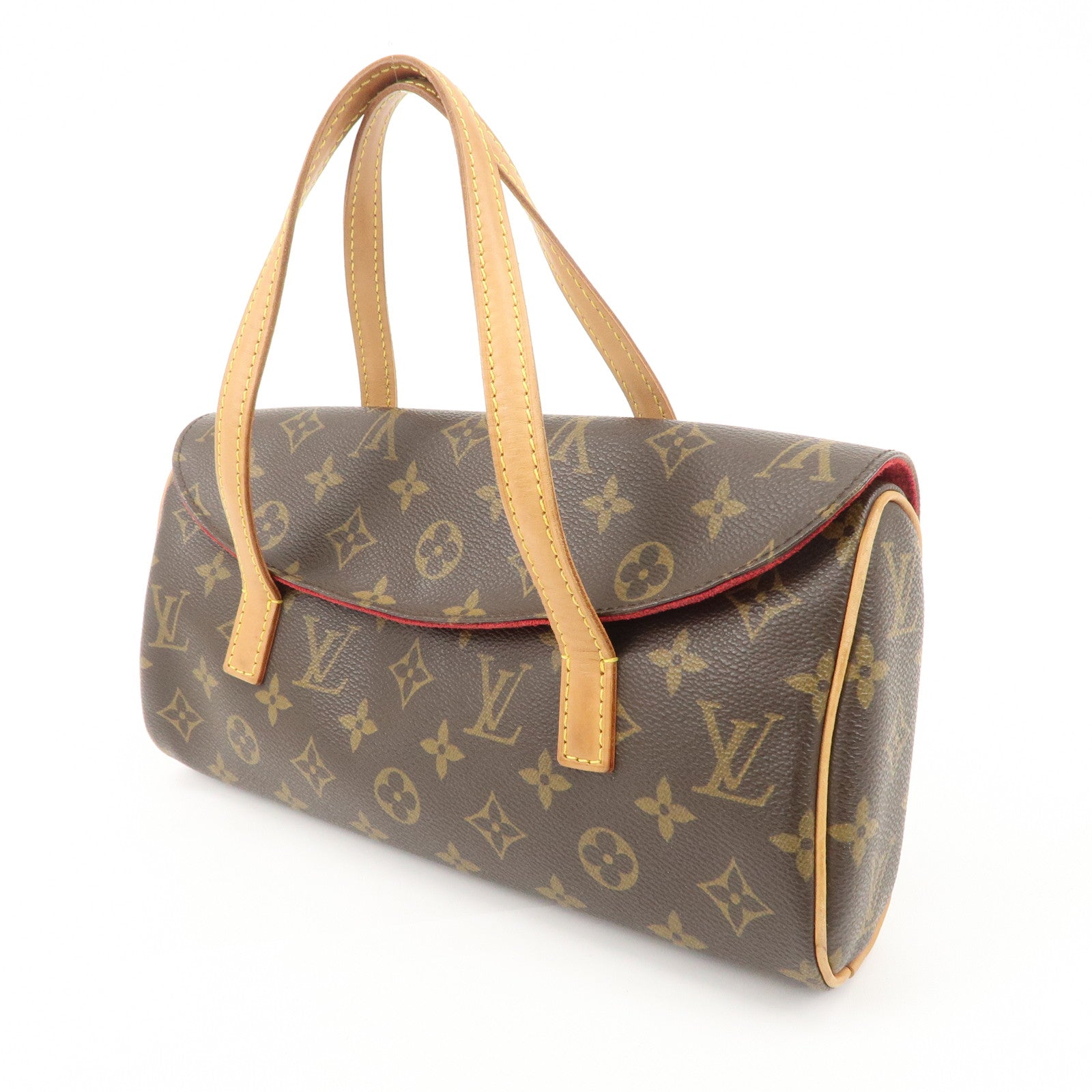 Louis Vuitton Monogram Sonatine Hand Bag Brown M51902 Used