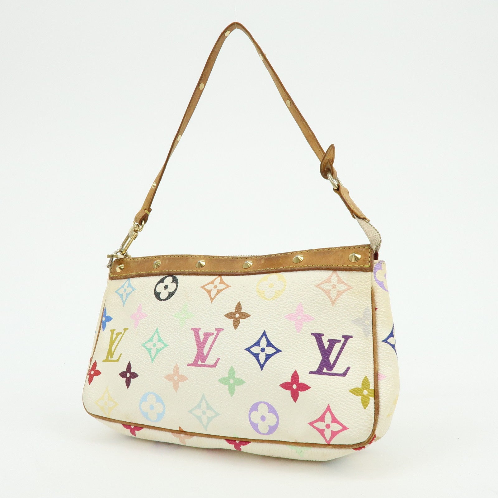 Louis Vuitton Monogram Multicolor Pochette Accessoires Blanc M92649