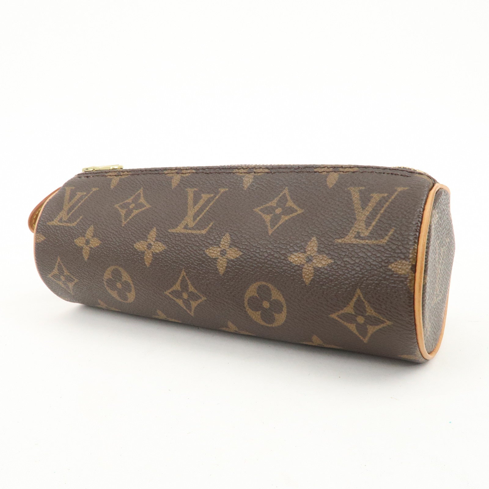 Louis Vuitton Monogram Trousse Ronde Pen Case Brown M47630